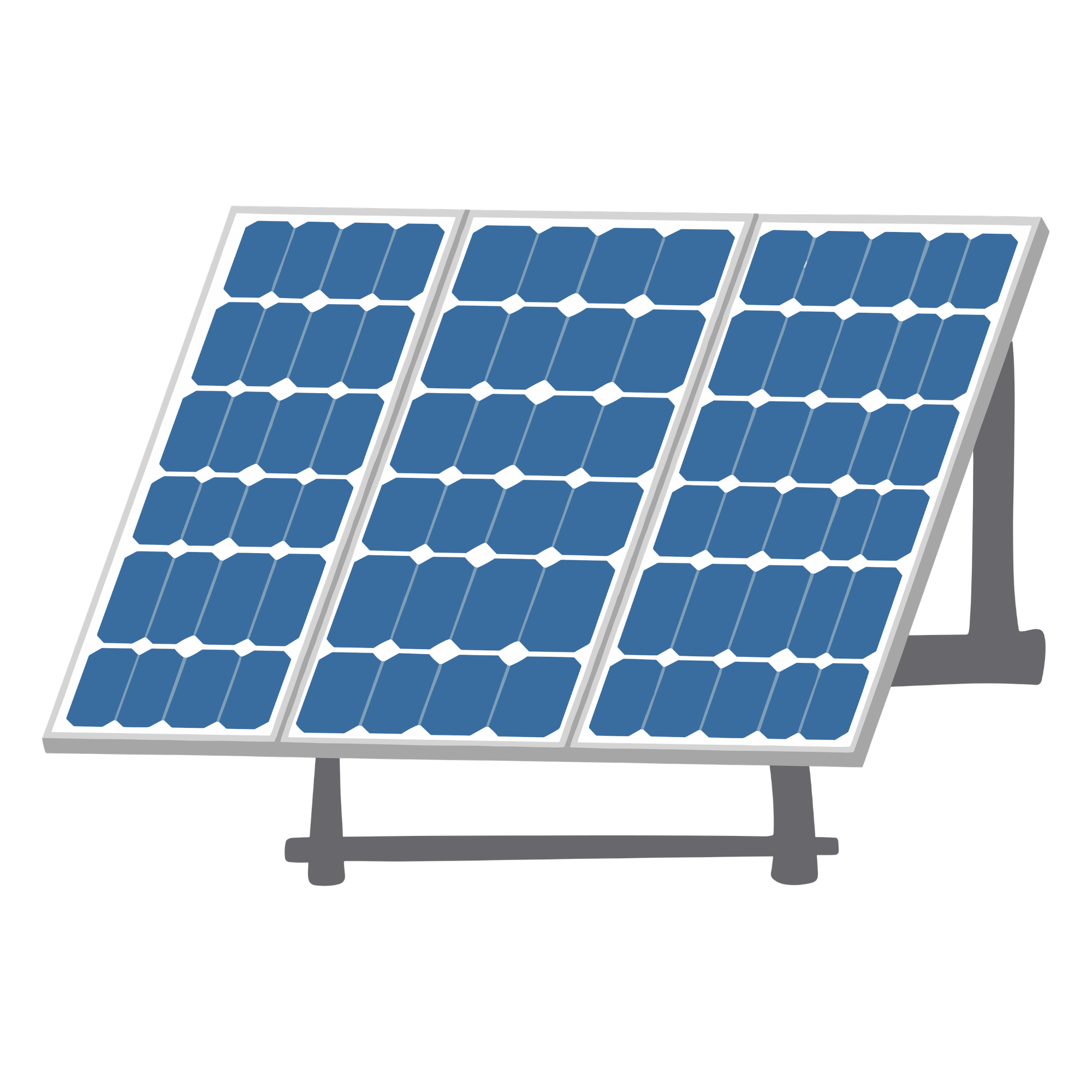 Ein Solarpanel, das auf einer Montageplattform aufgestellt ist.
