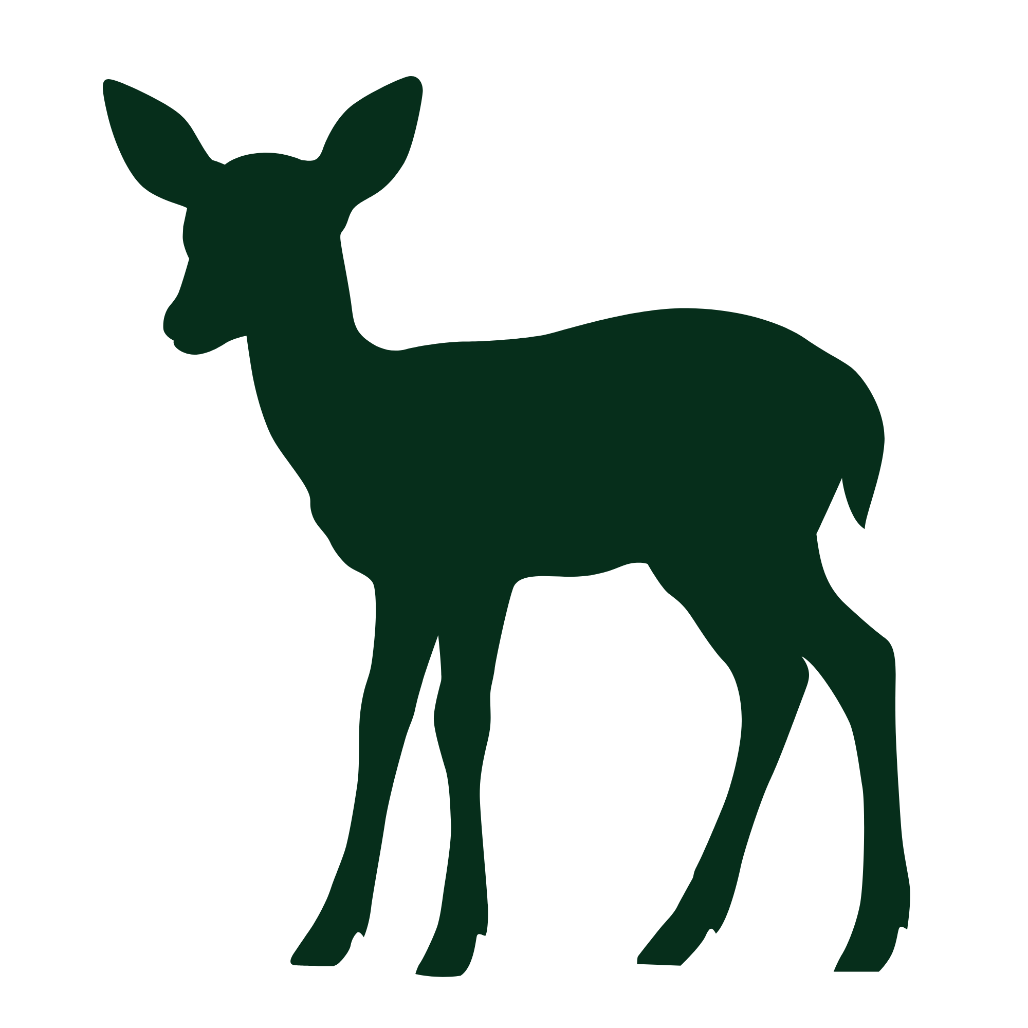 Ein dunkelgrüner Eselfigur aus Papier, die auf schwarzem Hintergrund liegt.