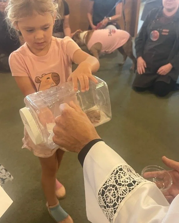 Our preschoolers had their very own All Schools Chapel Blessing of the Animals today!