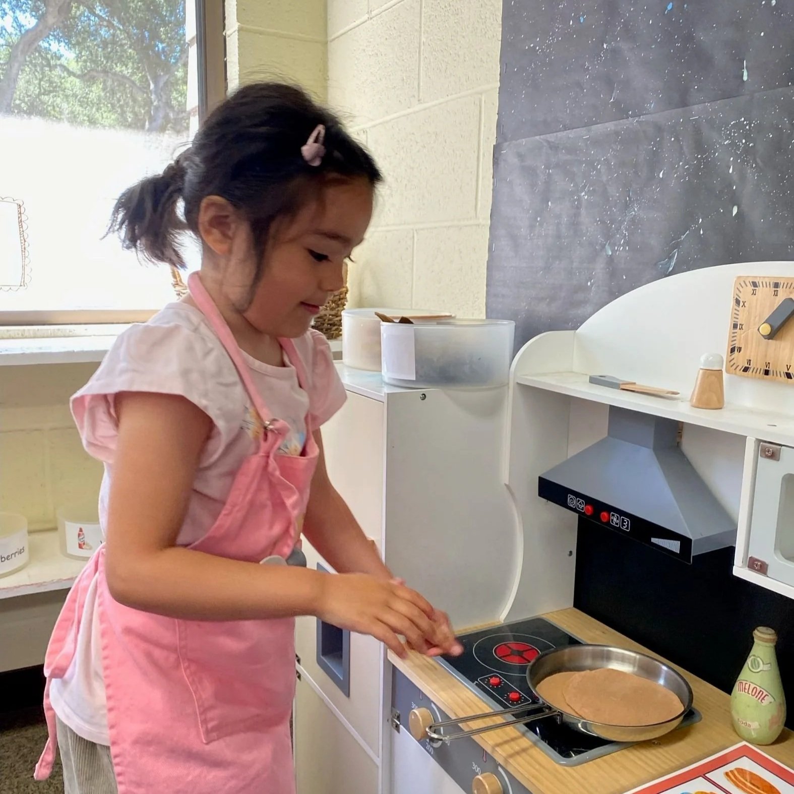 Kid in Play Kitchen, Good Shepherd, Salinas