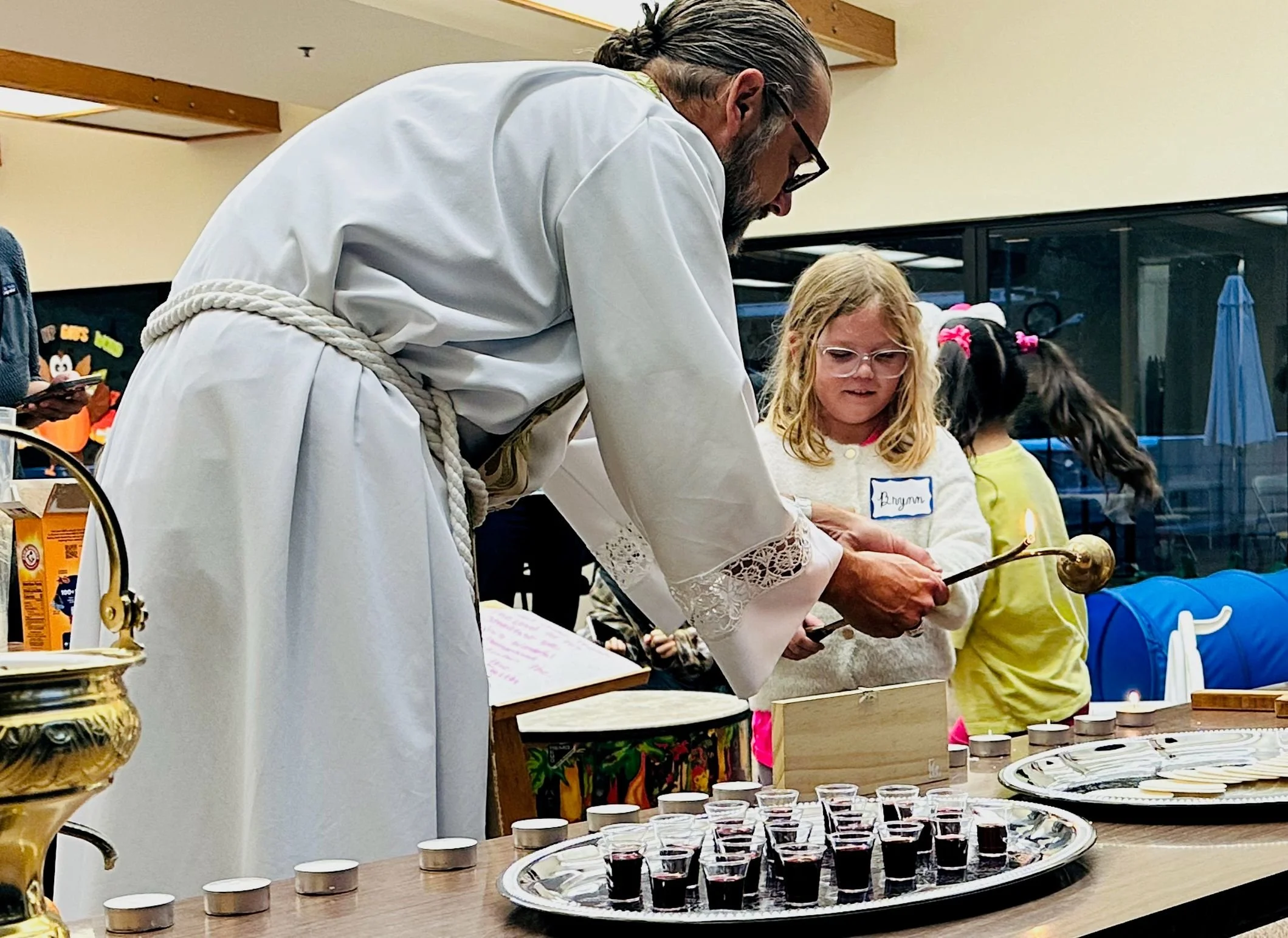 Rev. Brian at Messy Church, Good Shepherd, Salinas