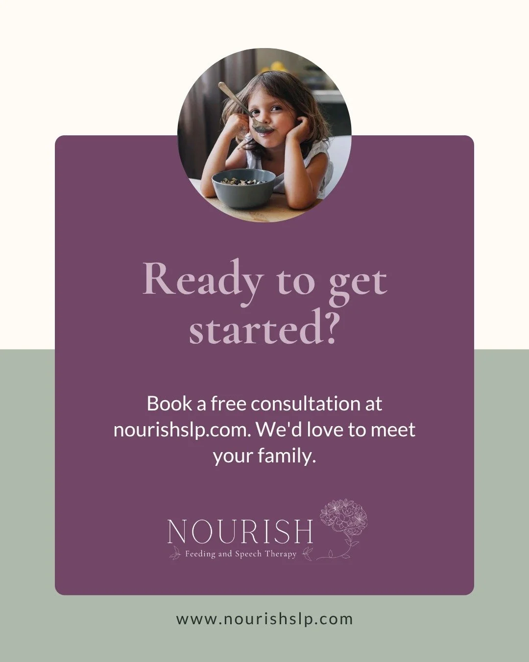 If your baby is struggling at the breast or bottle, your toddler is having difficulty transitioning to solids, or your child isn't talking yet, you don't have to figure it out alone.

At Nourish Feeding and Speech Therapy in Athens, GA, we specialize