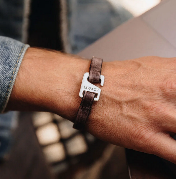 Bass Reeves Leather Bracelet On Wrist.png
