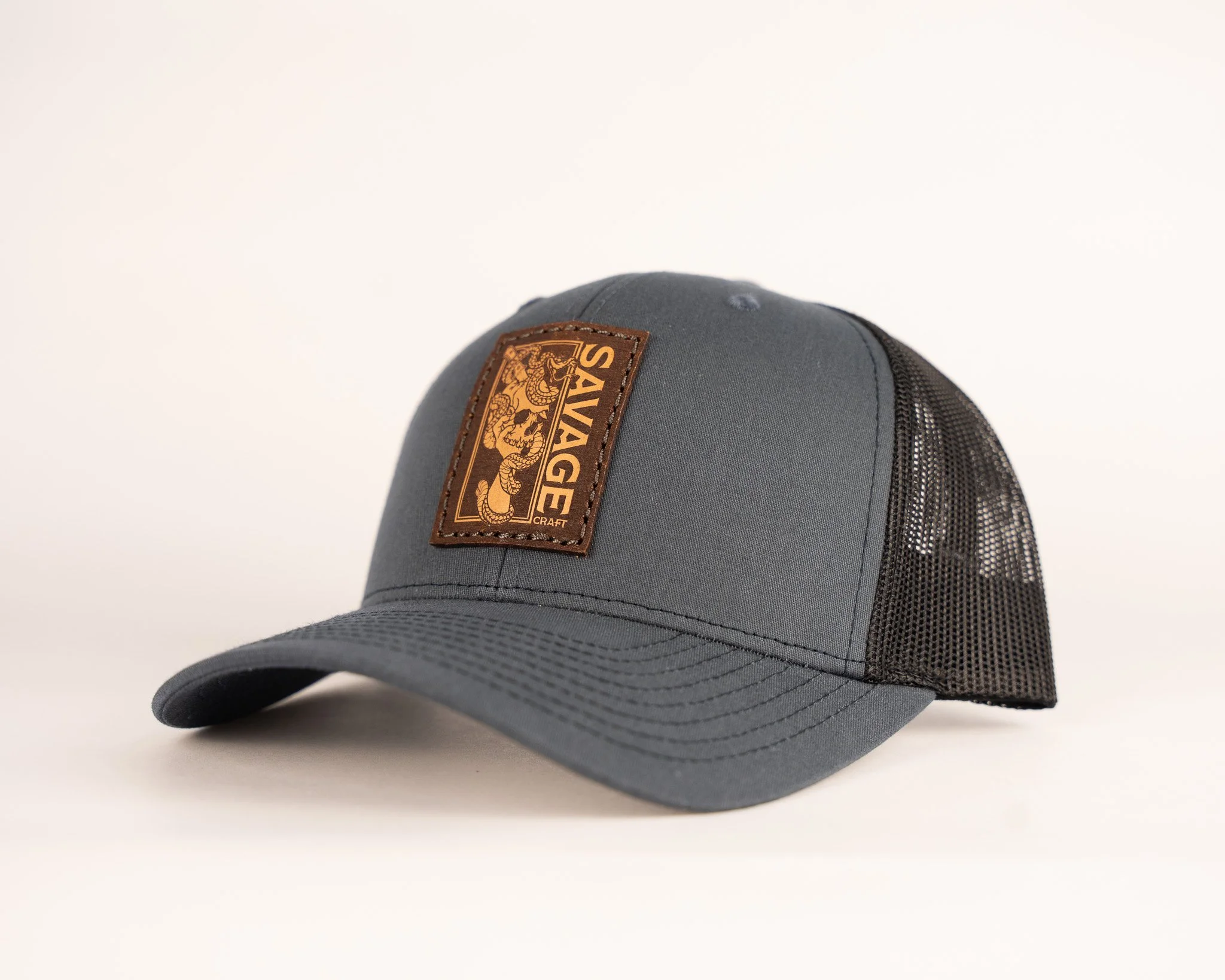 CHARCOAL/BLACK RICHARDSON 112 LEATHER PATCH LOGO