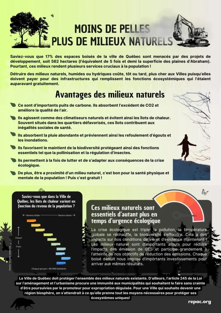 Moins de pelles, plus de milieux naturels