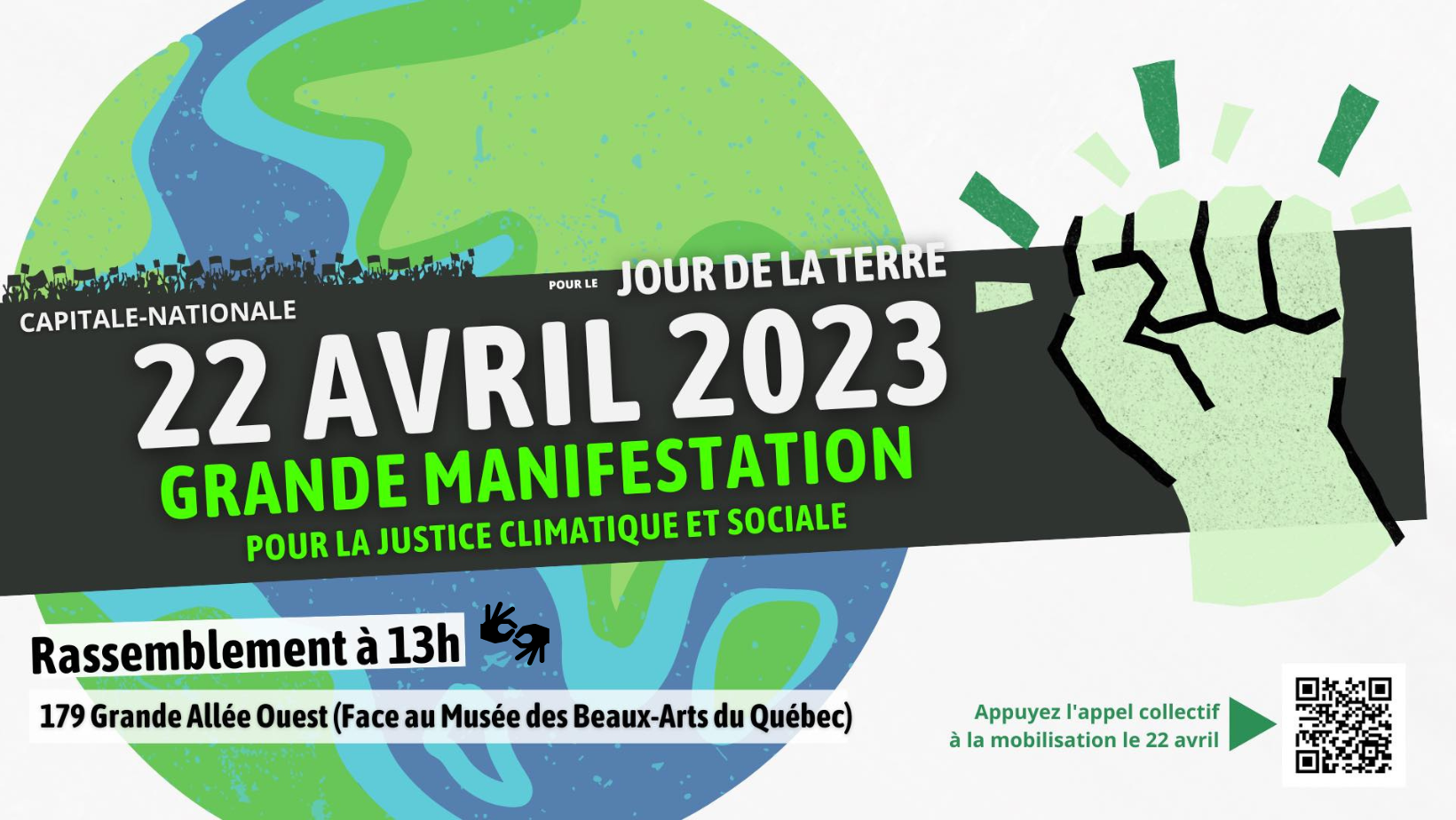 Une Coalition large se mobilise en vue du Jour de la Terre&nbsp;et invite la population à manifester
