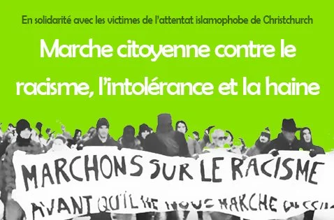 Communiqué: Marche citoyenne contre le racisme, l’intolérance et la haine