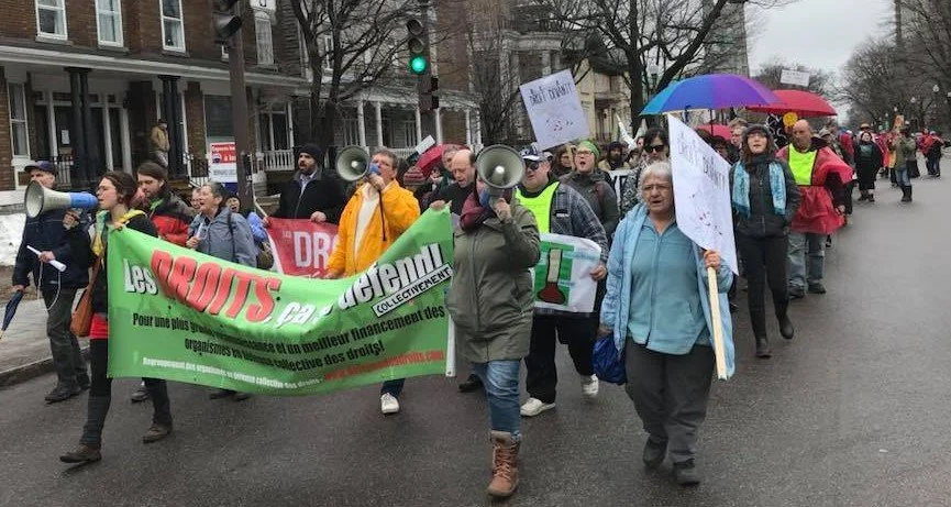 Communiqué: Les droits, ça se défend Collectivement ! Manifestation à Québec