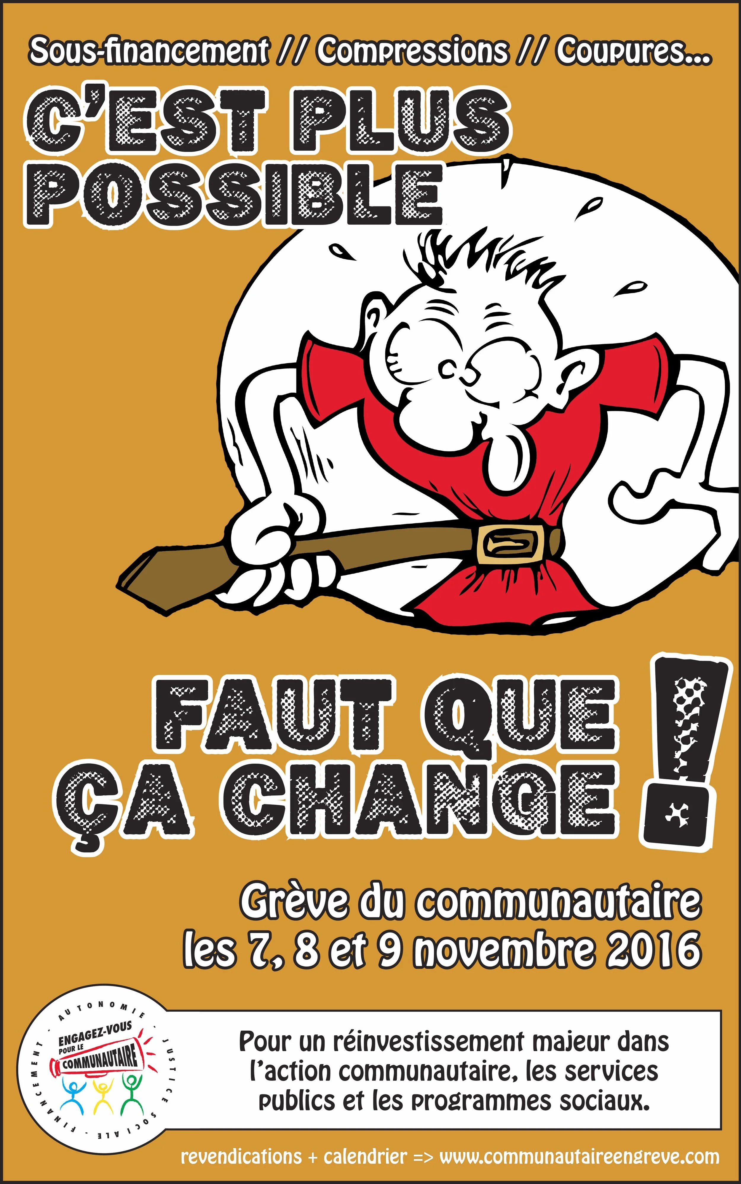 Le RÉPAC 03-12 en grève pour un réinvestissement dans le communautaire, les services publics et les programmes sociaux