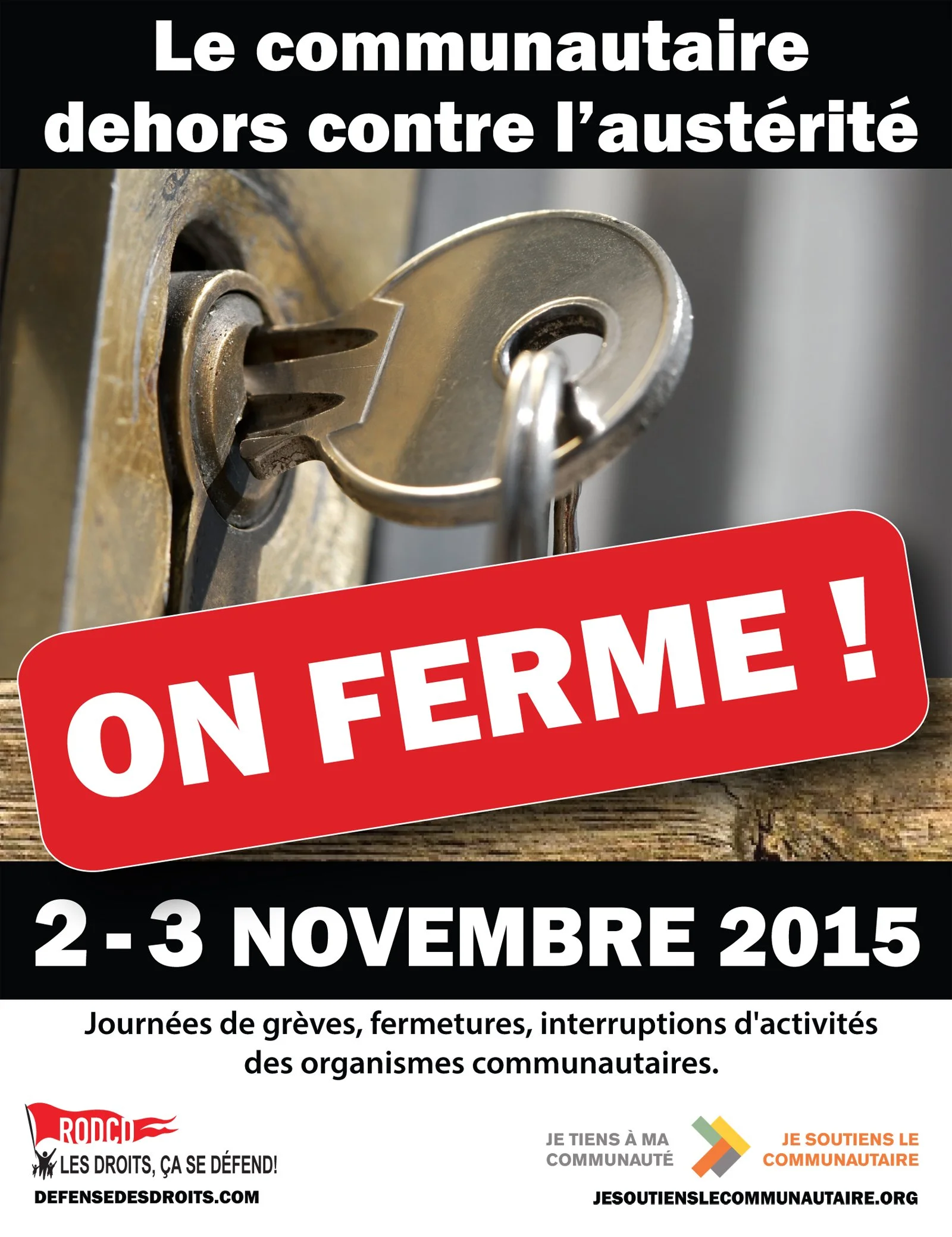2 et 3 novembre 2015 - Le RÉPAC 03-12 en grève contre l’austérité