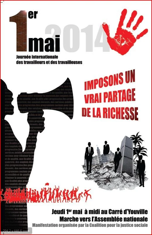 Manifestation du 1er mai à Québec:&nbsp;Journée internationale des travailleurs et des travailleuses
