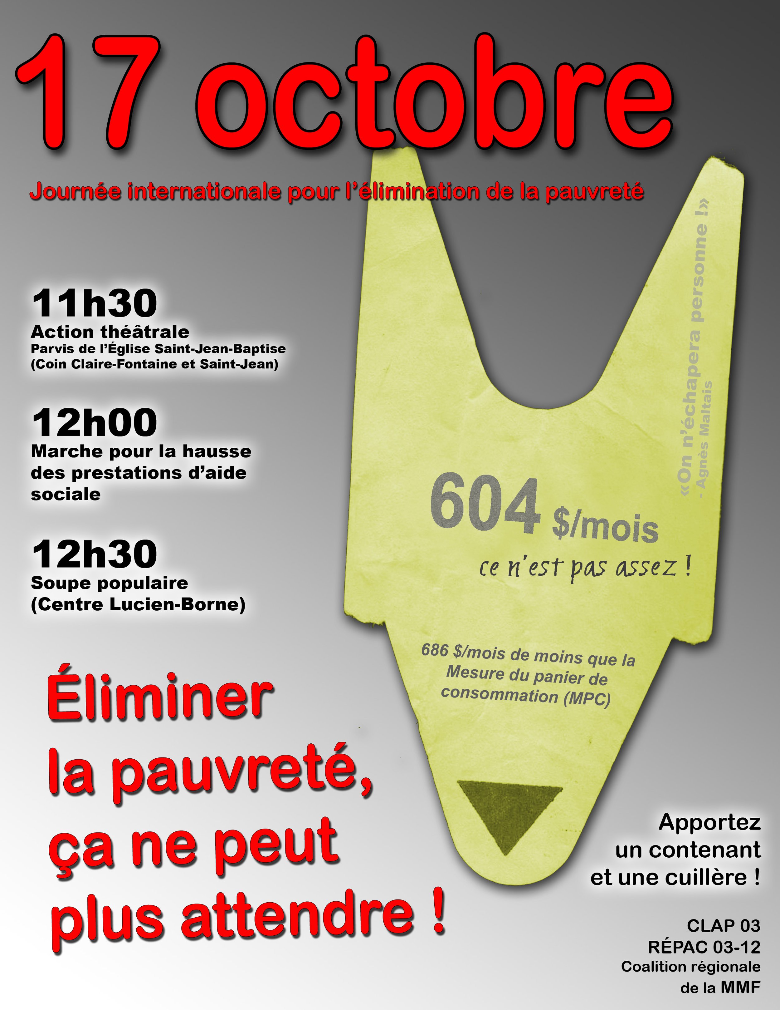 Éliminer la pauvreté… ça ne peut plus attendre!