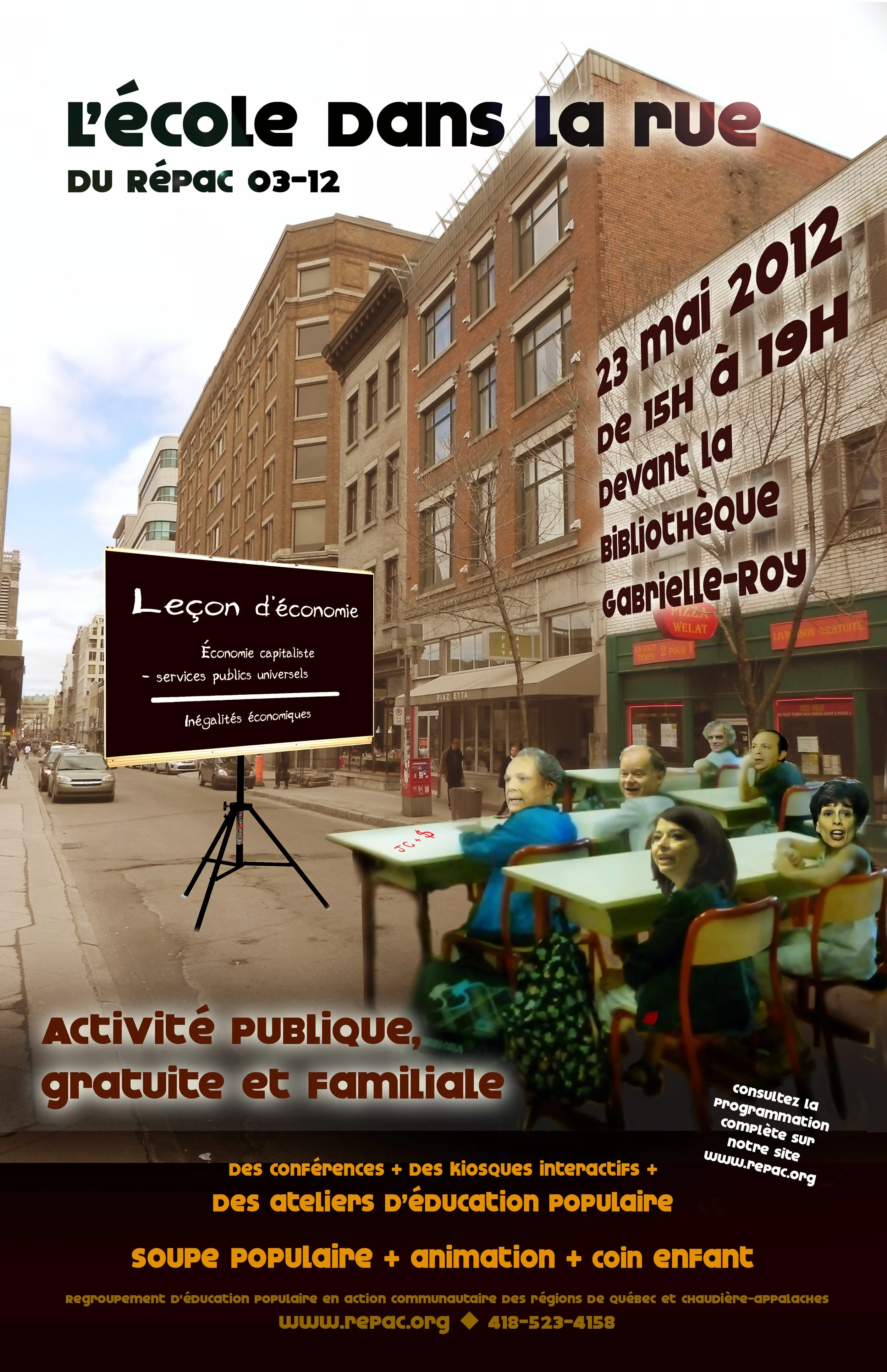 L’École dans la rue:&nbsp;Une leçon d’économie à nos élu‐e‐s !