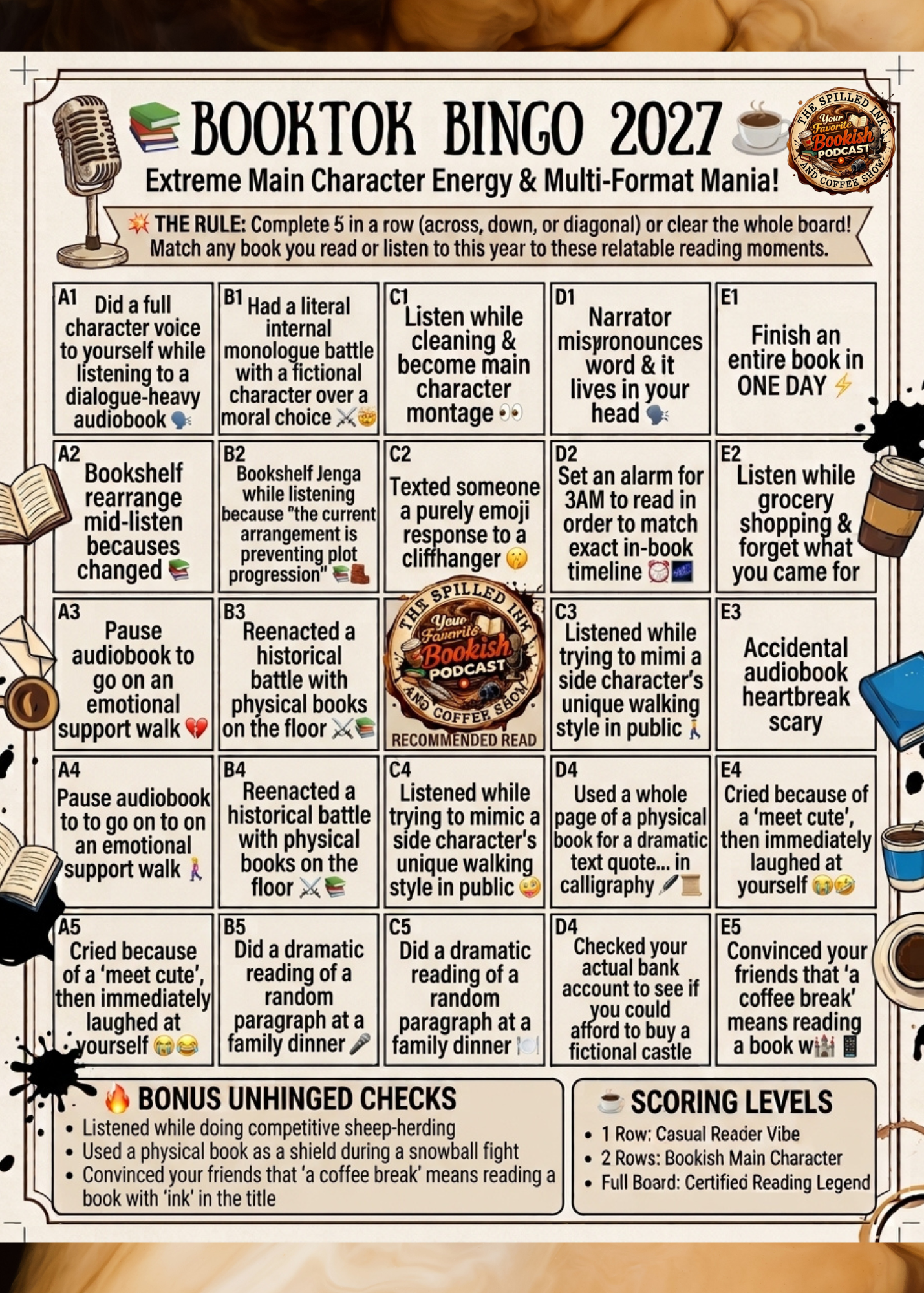 BOOKTOK BINGO 2027