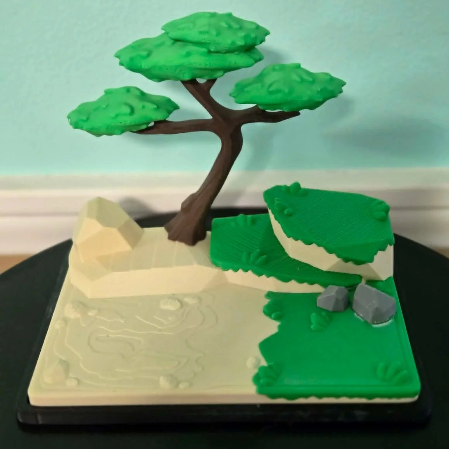 Miniature African Savanna Diorama | Wildlife Scene Desk Decor