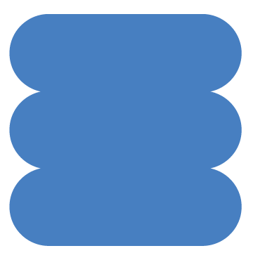 A blue icon with three rounded horizontal bars stacked vertically, a playful design element of the Stanbridge brand.
