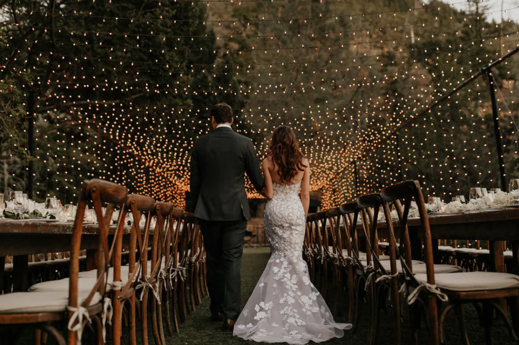 Dazzling Wedding Under the Lights