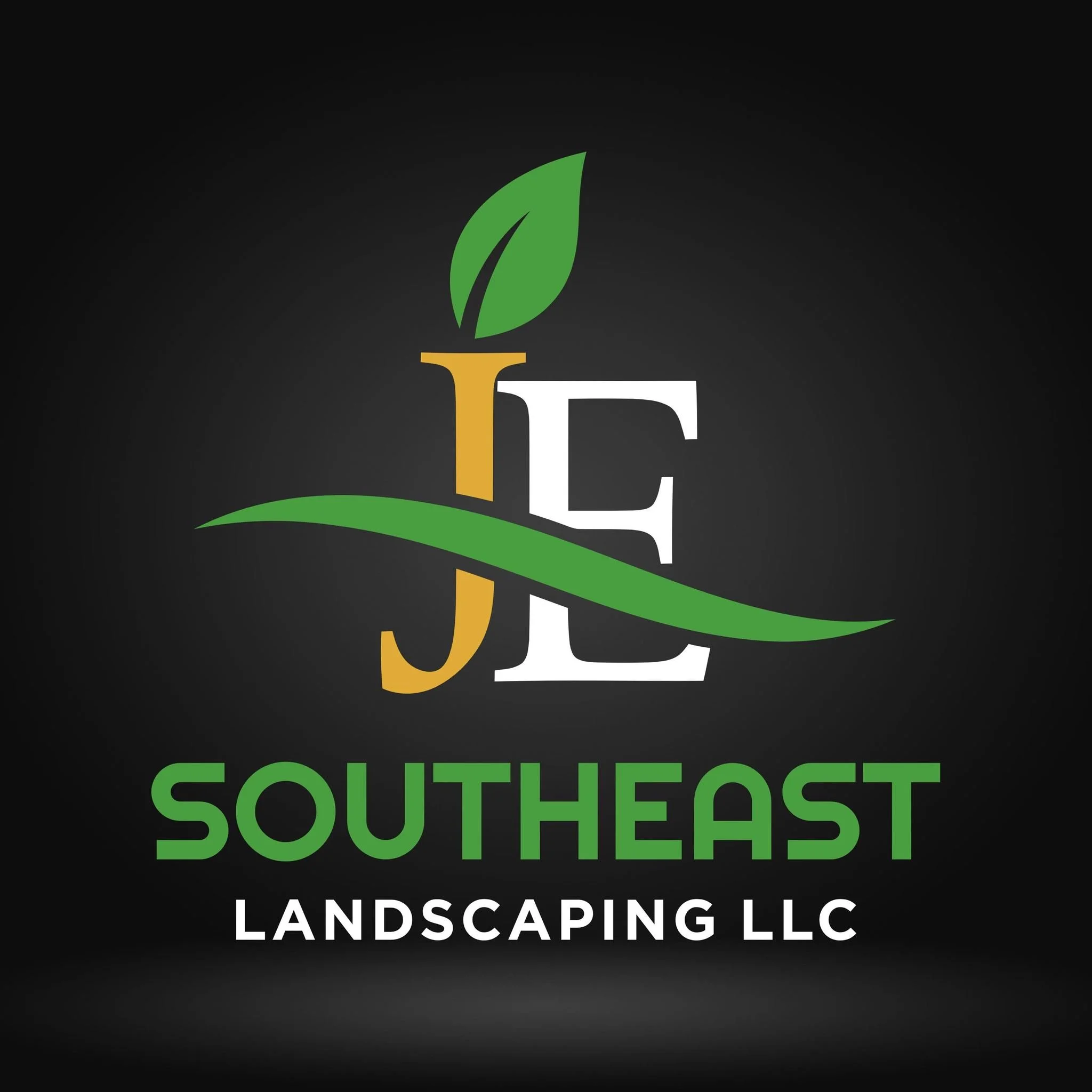 Logo for JLB Landscaping LLC featuring a green leaf, a yellow tree trunk, and the company name in white and green text on a black background.