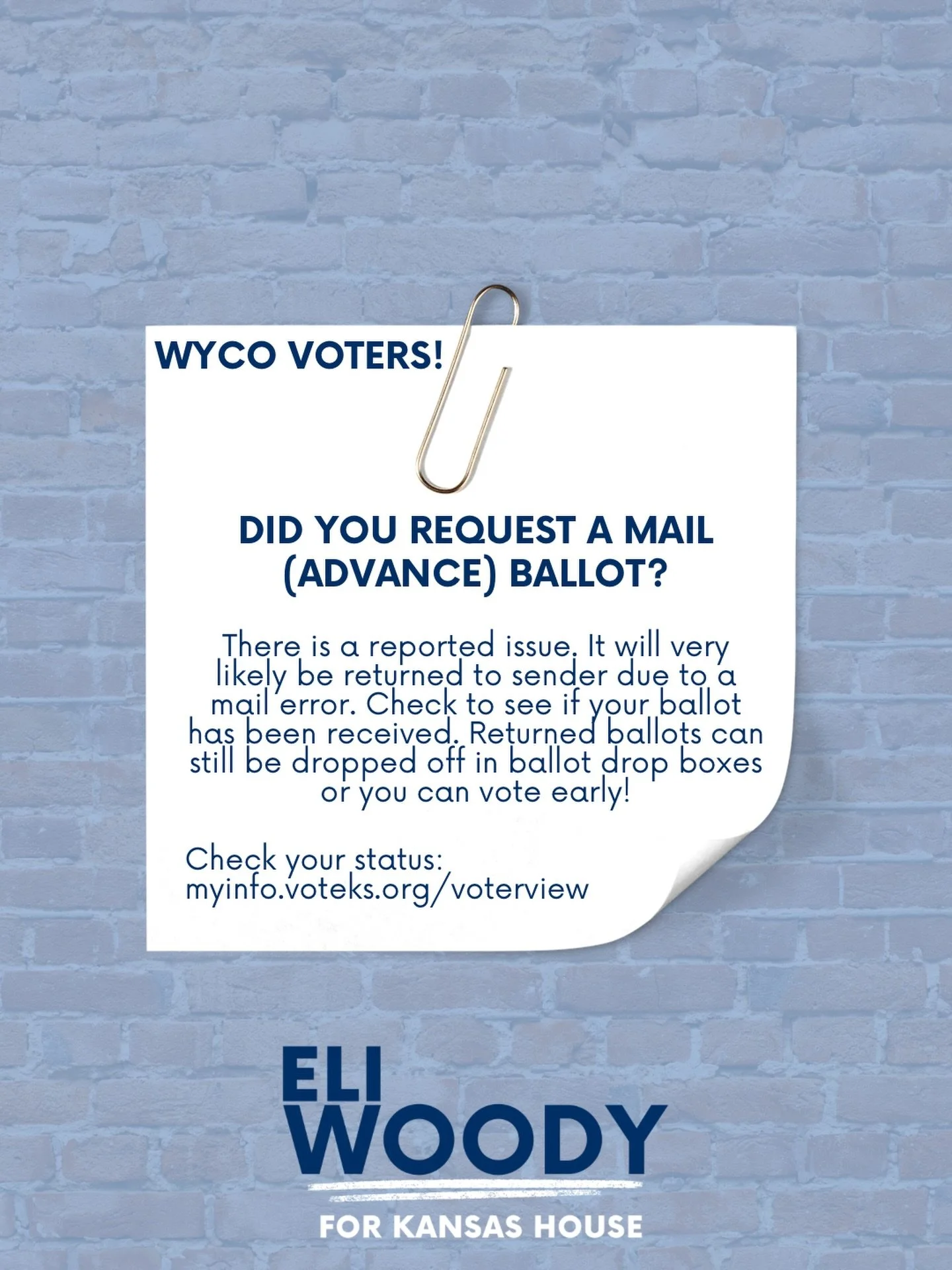 An important message to share with all WyCo voters!