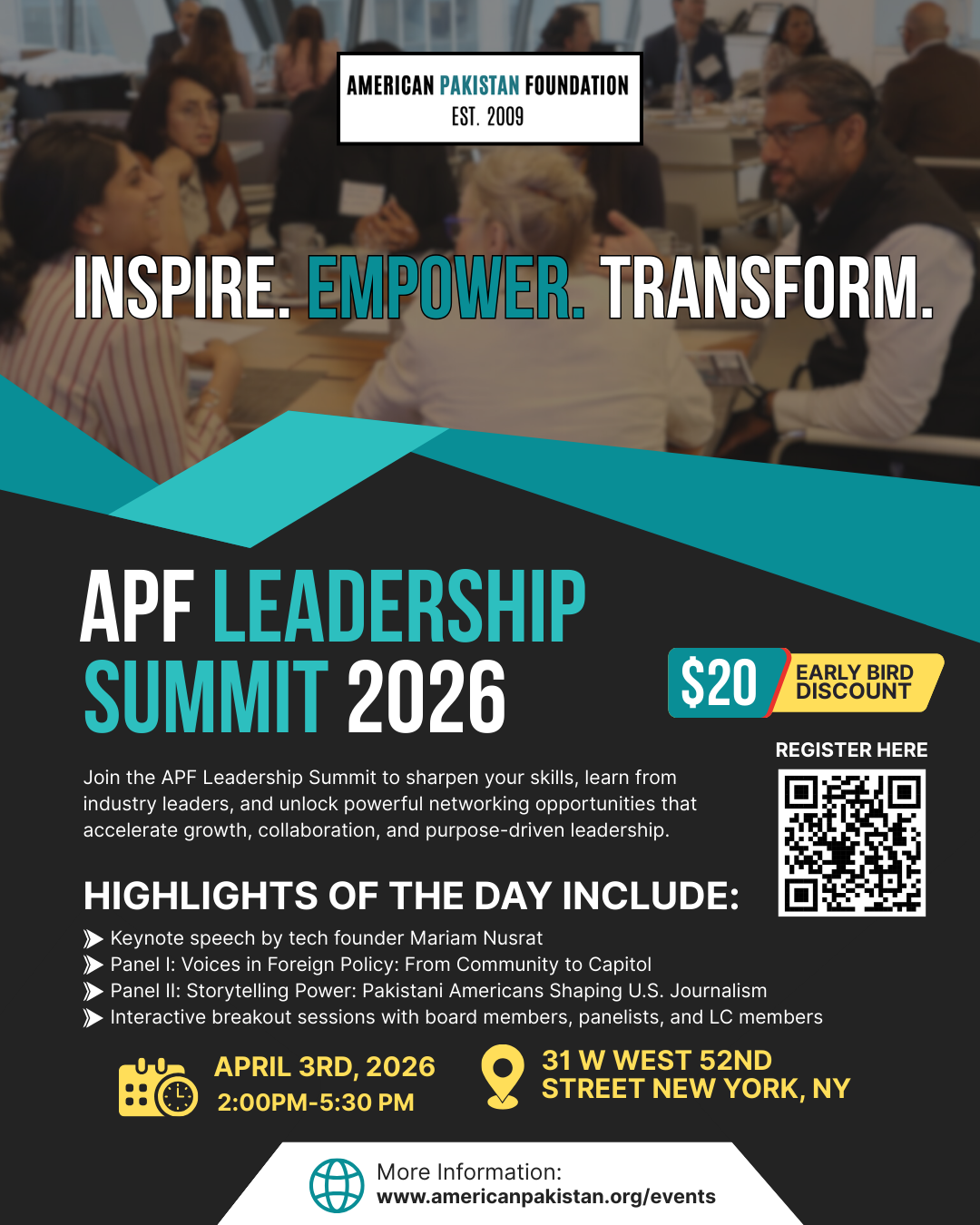 APF LEADERSHIP SUMMIT NYC 2026 — American Pakistan Foundation