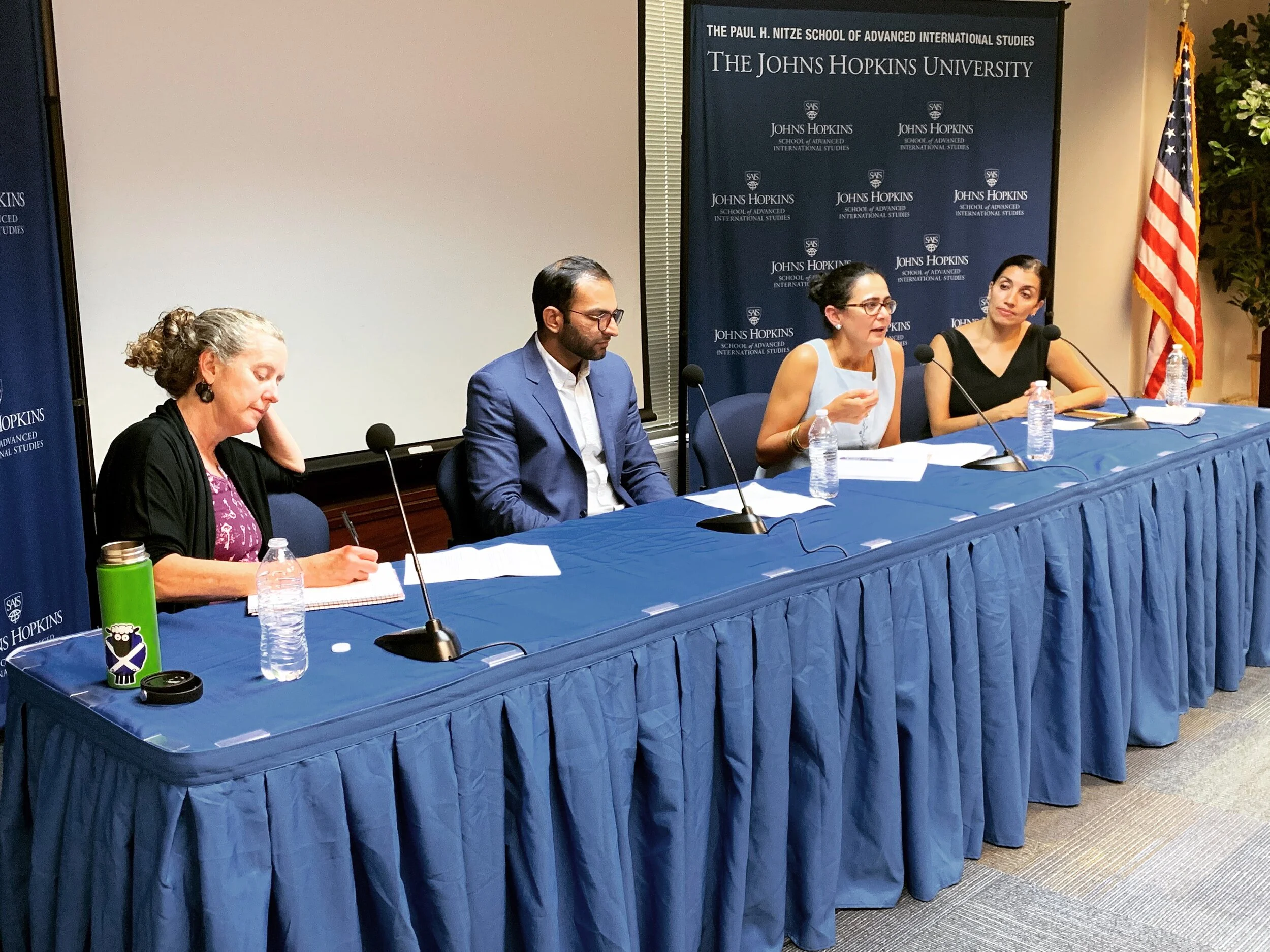 APF-hosted event at Johns Hopkins SAIS on climate change.