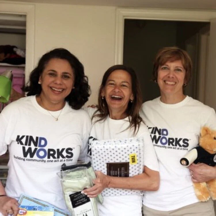 KindWorks CIO Salma Hasan Ali, Executive Director Deb Lang, and Board Chair Denise Schleckser.