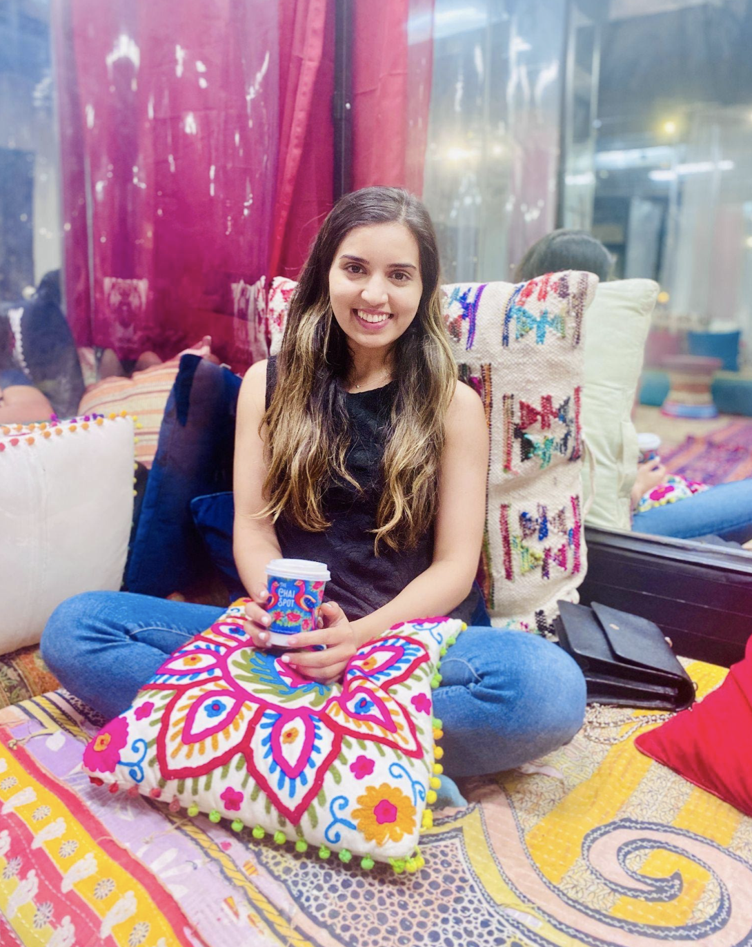 APF Leadership Council member Rabeya Jawaid enjoys a cup of chai at The Chai Spot in New York City.