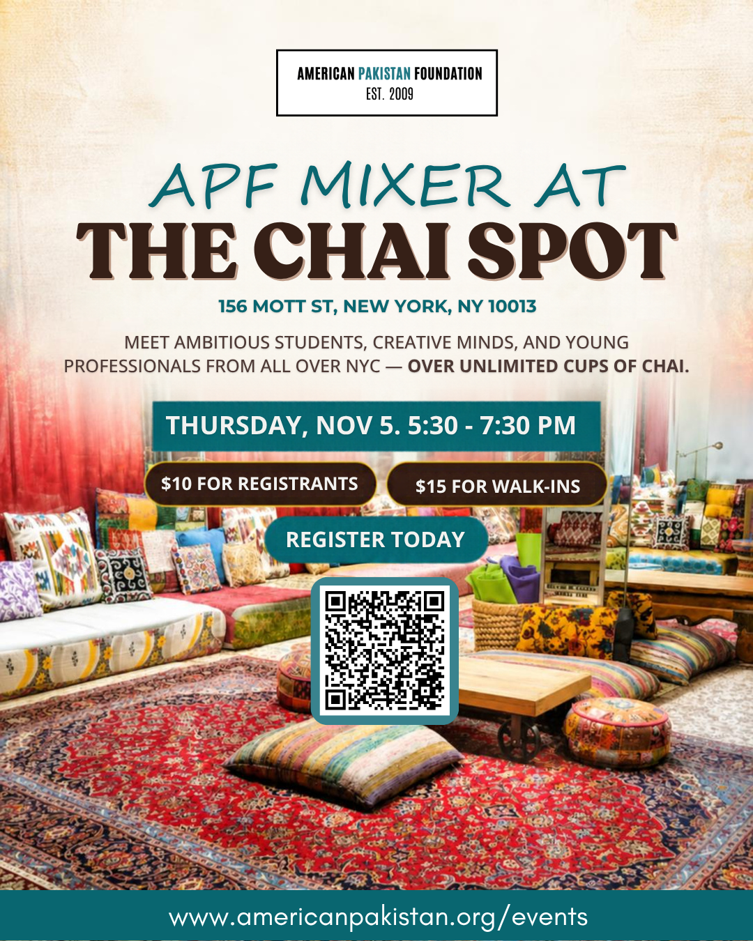 Join APF Mixer at The Chai Spot