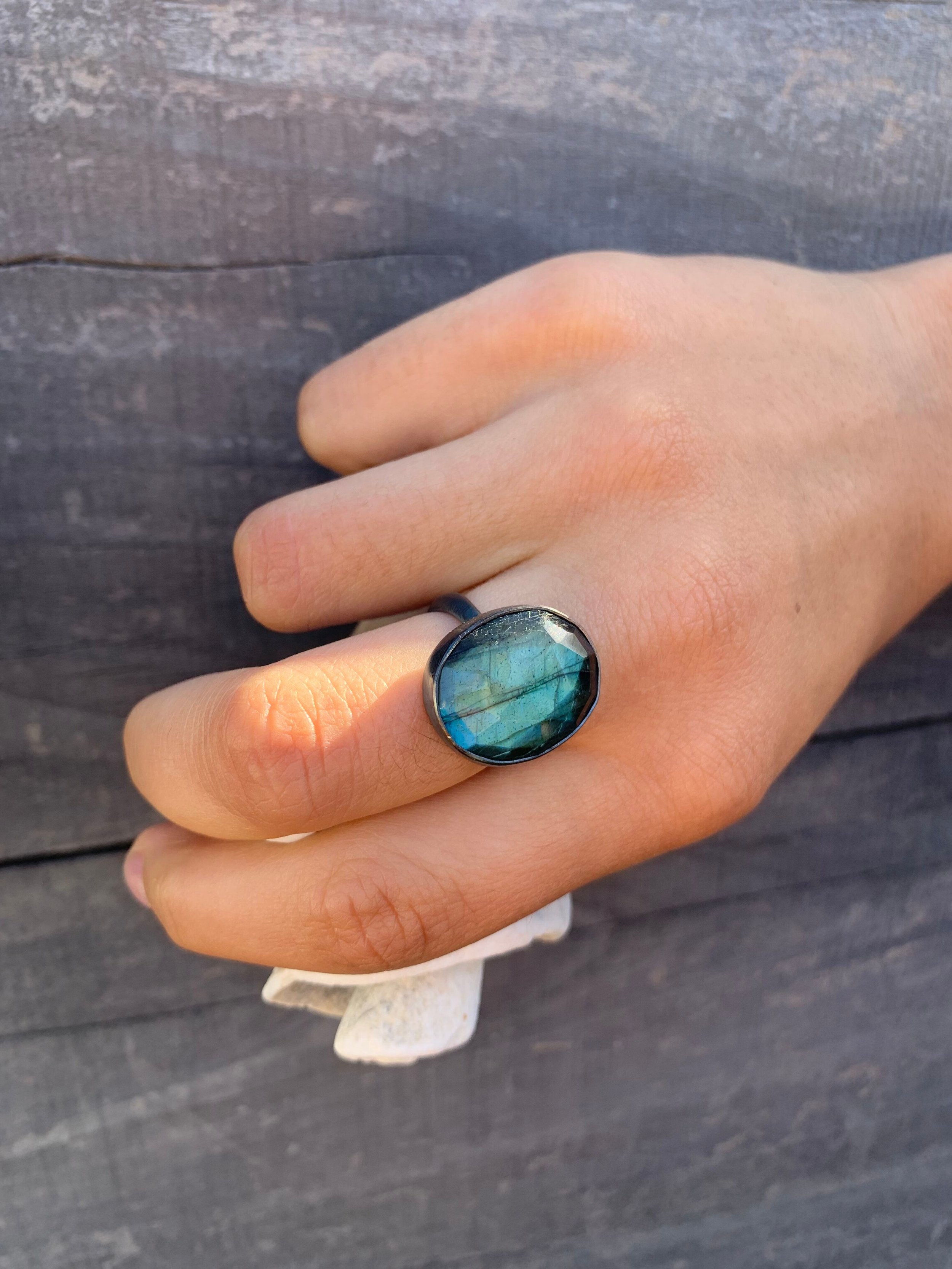 Blue (labradorite ring)
