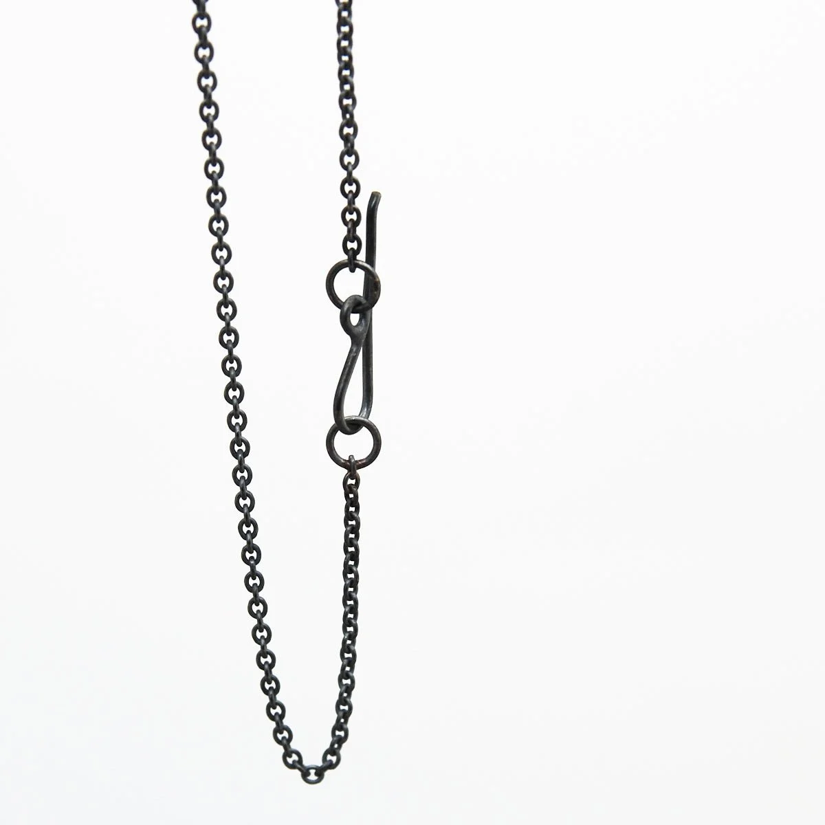 oxidized silver handmade chain clasp