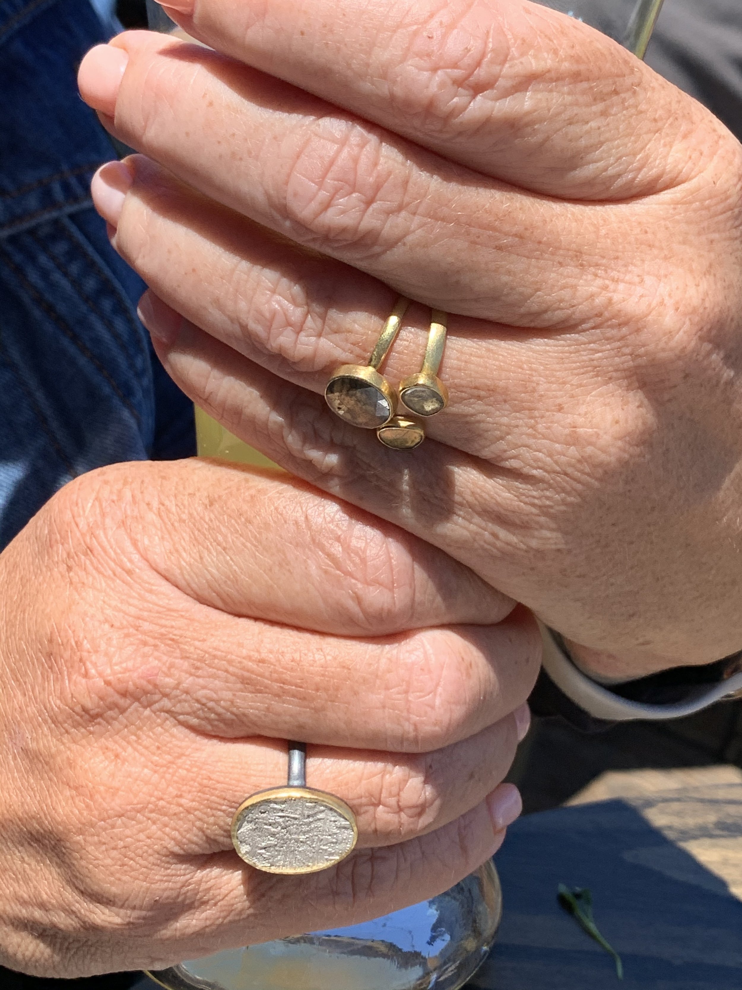 Silk portrait ring
