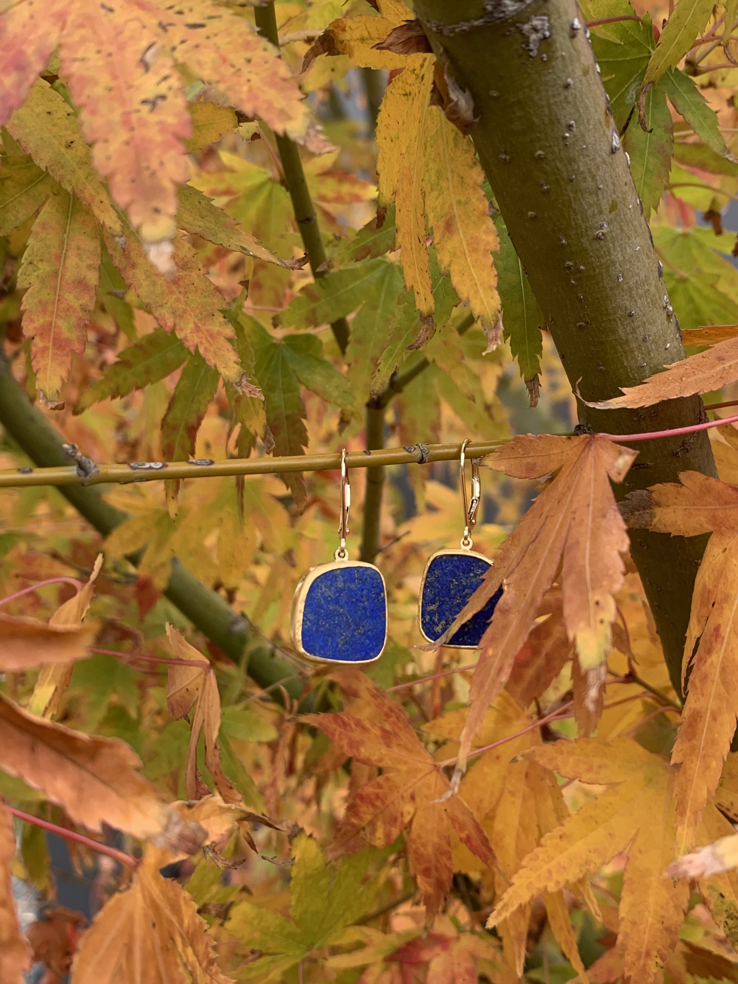 Blue (lapis and gold earrings)