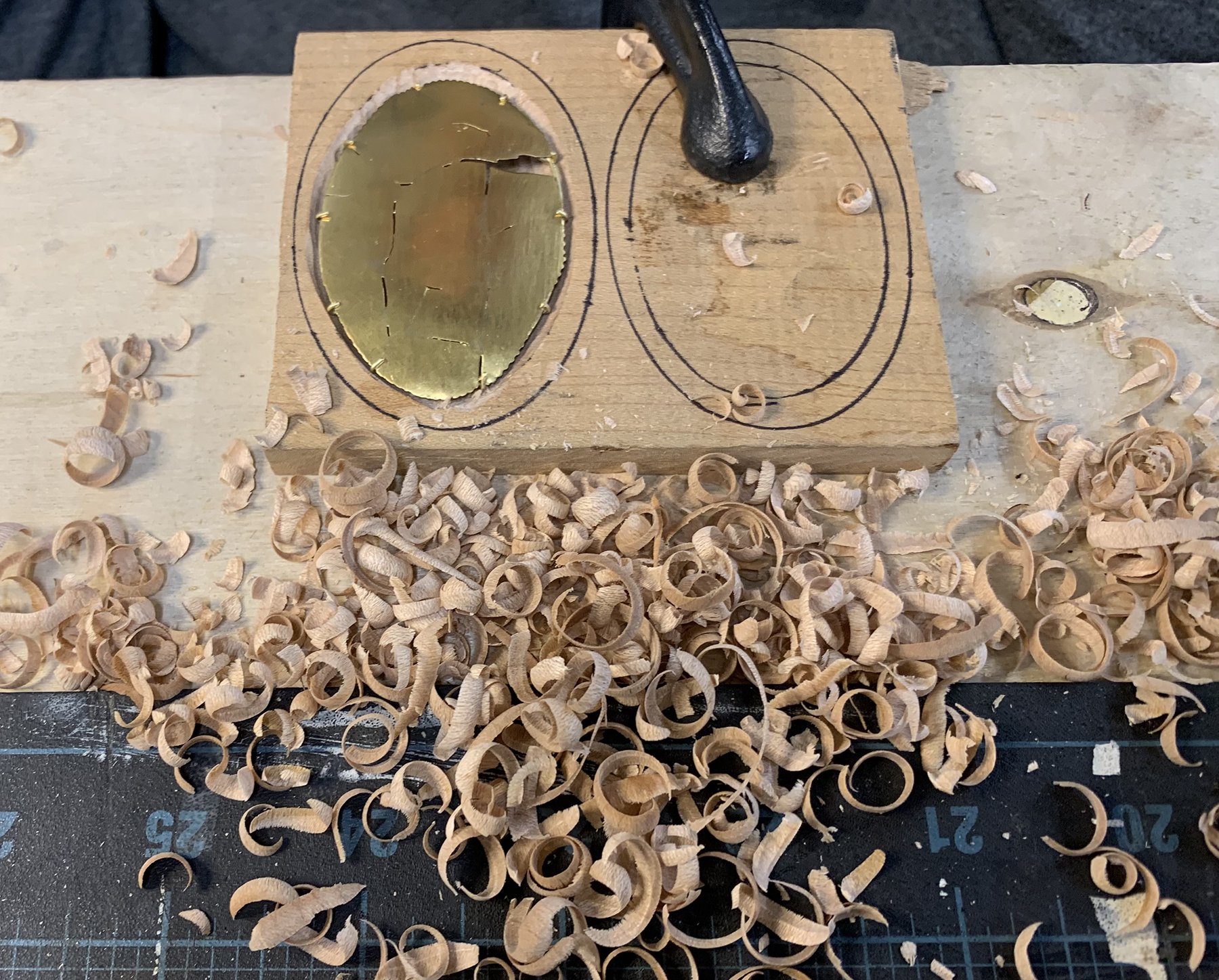 Self-Portrait in Gold, 2022, process