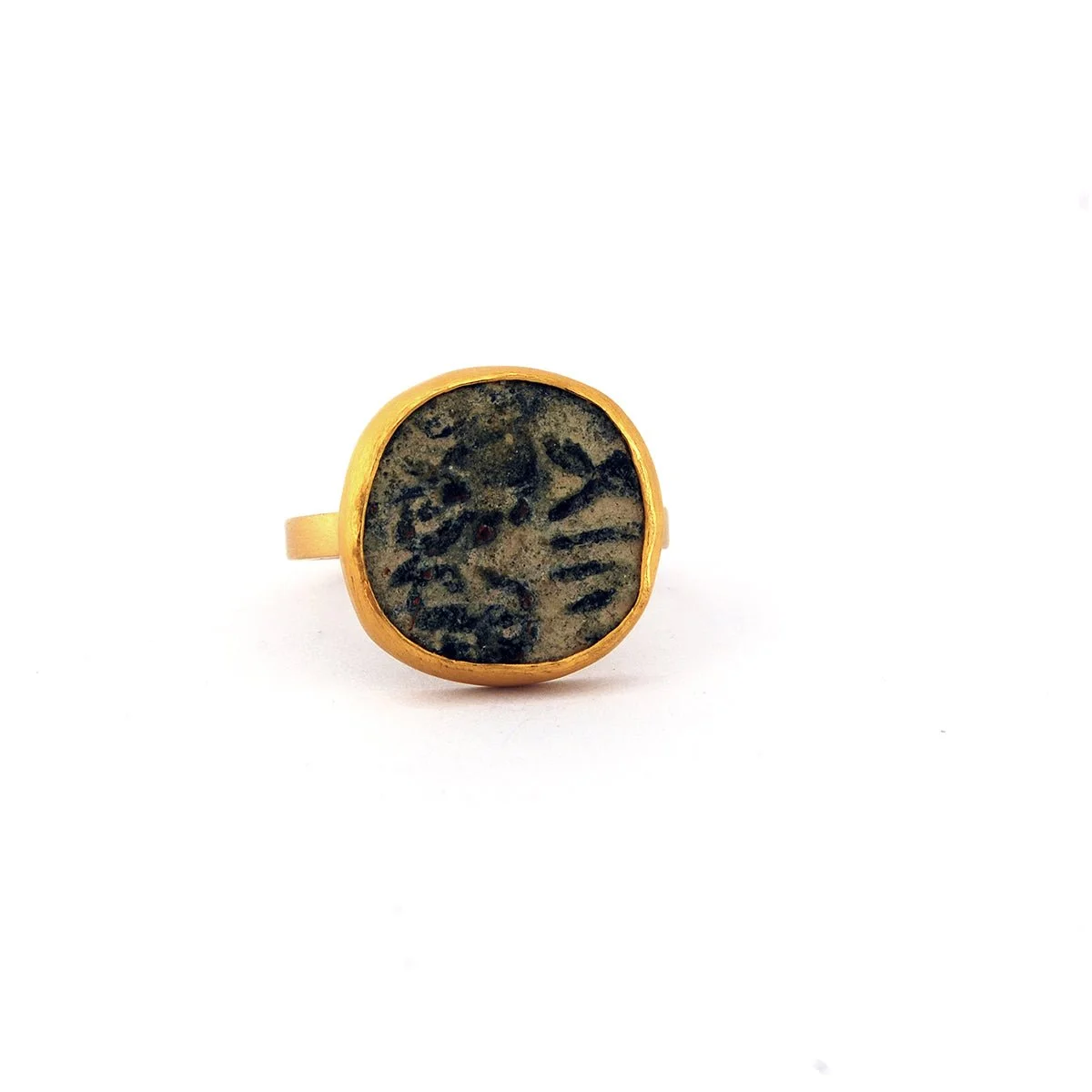 Ancient bronze coin ring