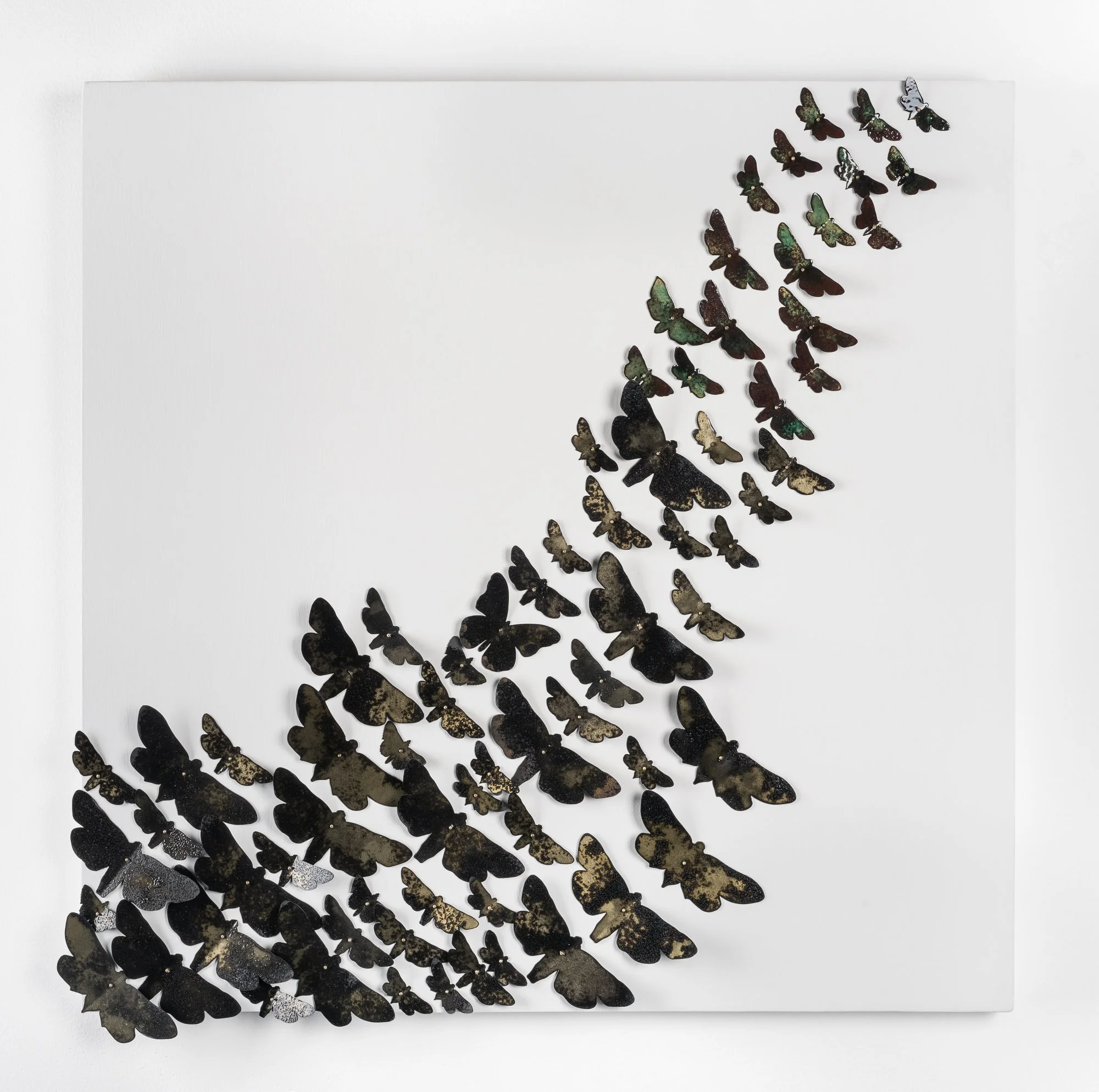 Tide, enamel on steel, 2019