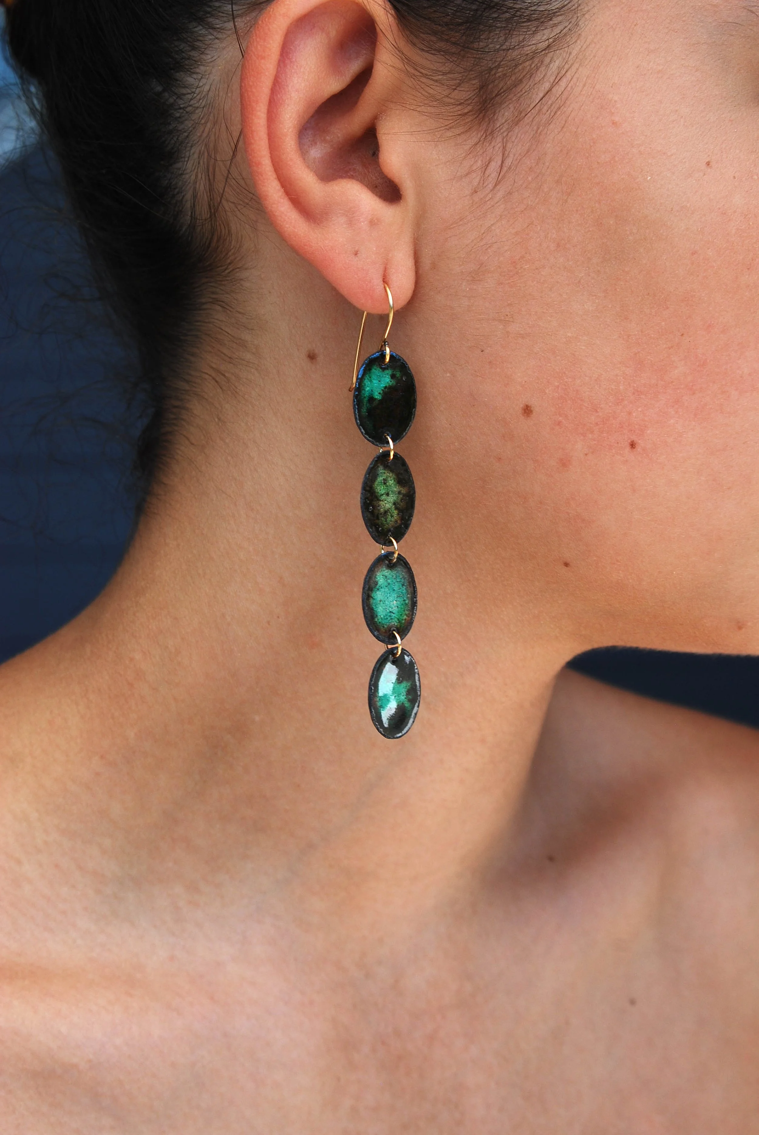 Enamel Drop Earrings