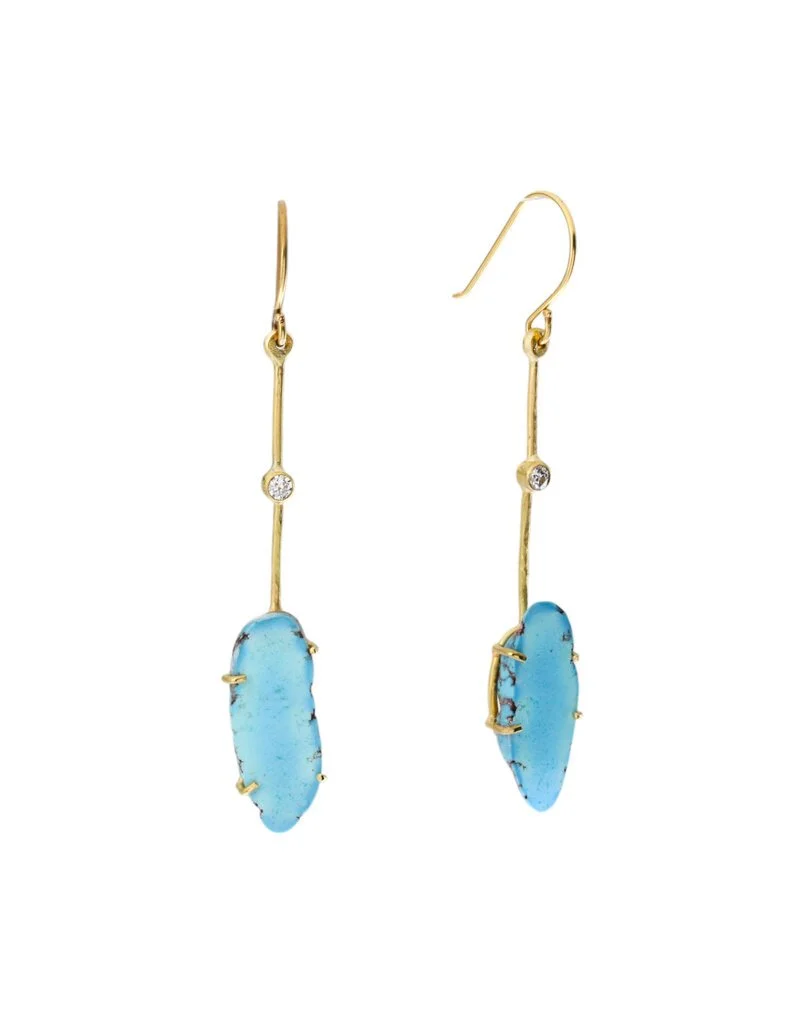 Blue (Kazakhstani turquoise earrings)