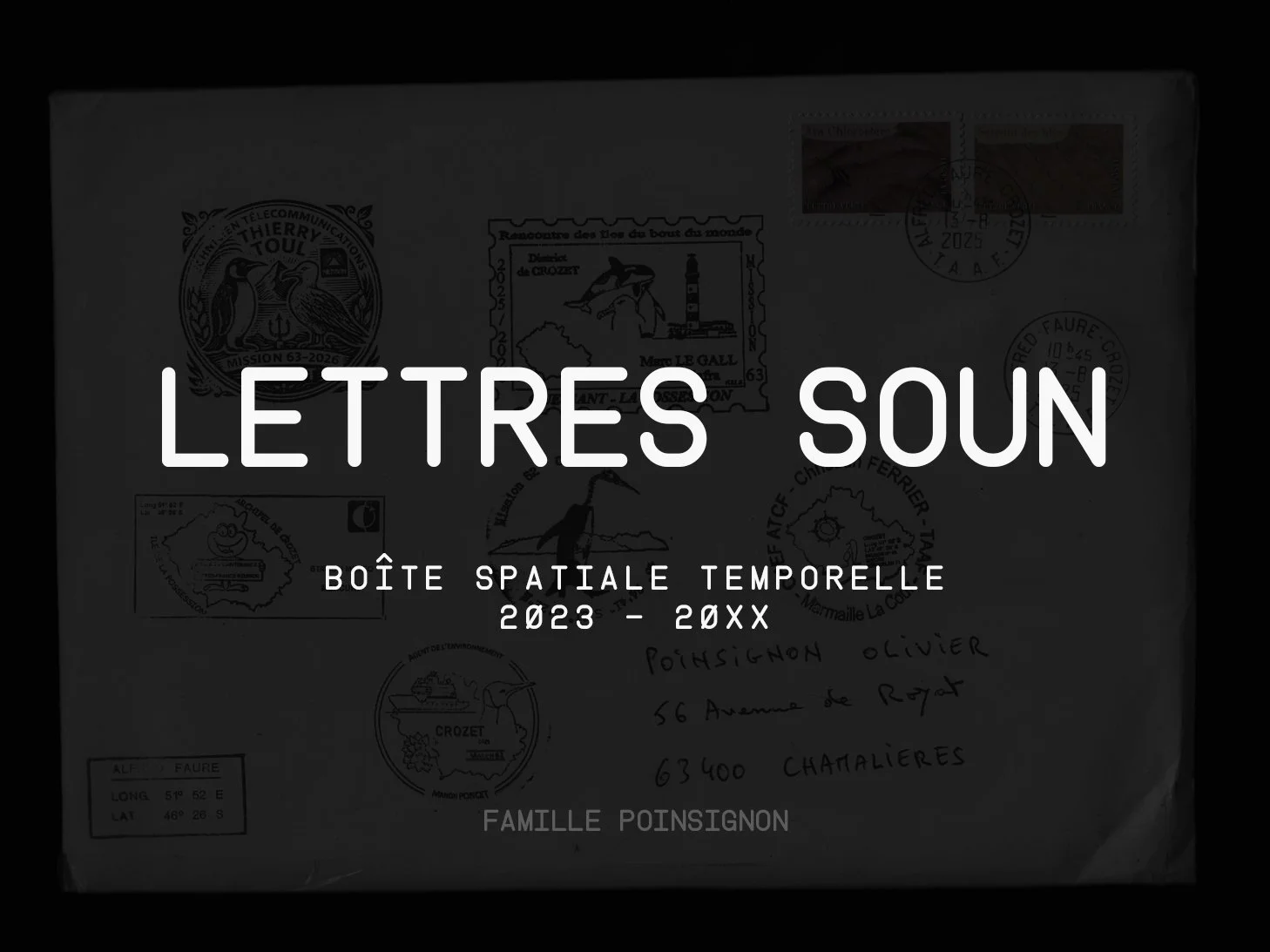 Le projet : Lettre(s) Soun [illustration + boîte géographique - pas de fin prévue]