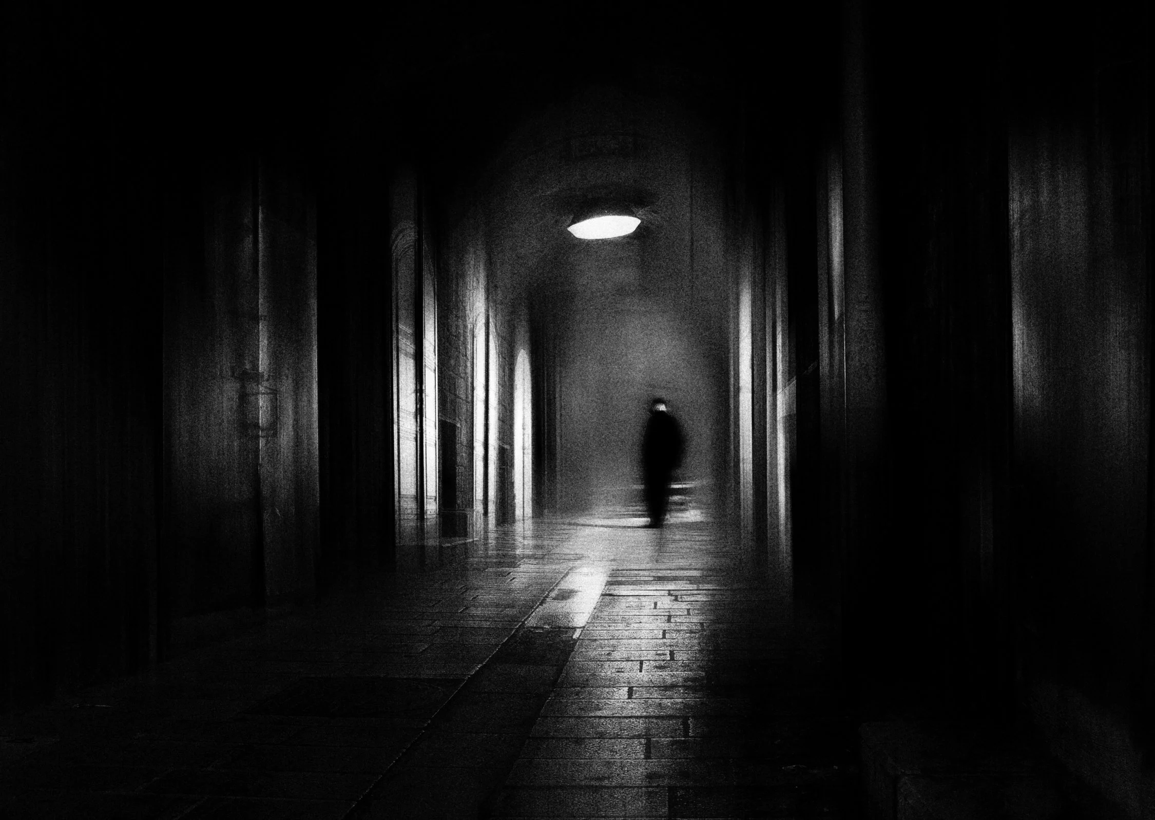 In the tunnel.
