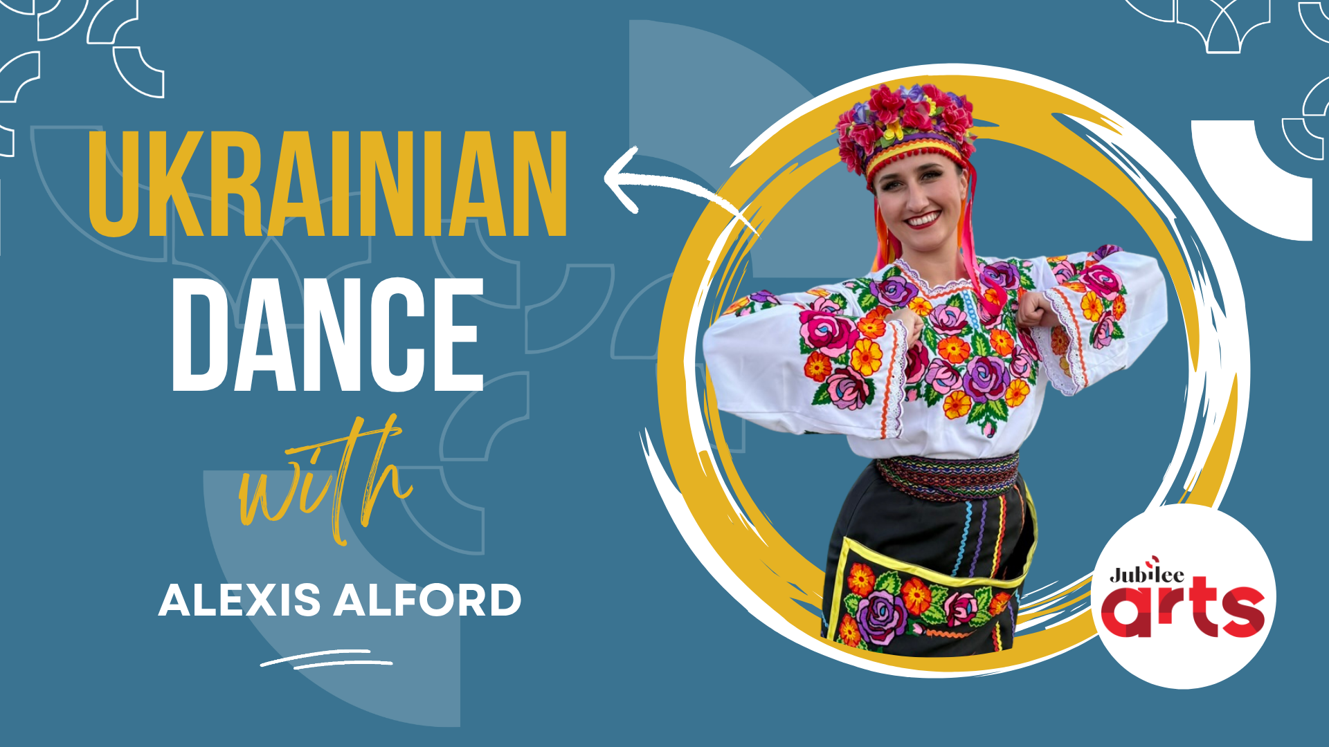 Alexis teaches us traditional Ukrainian dances from the mountainous regions of her home country.