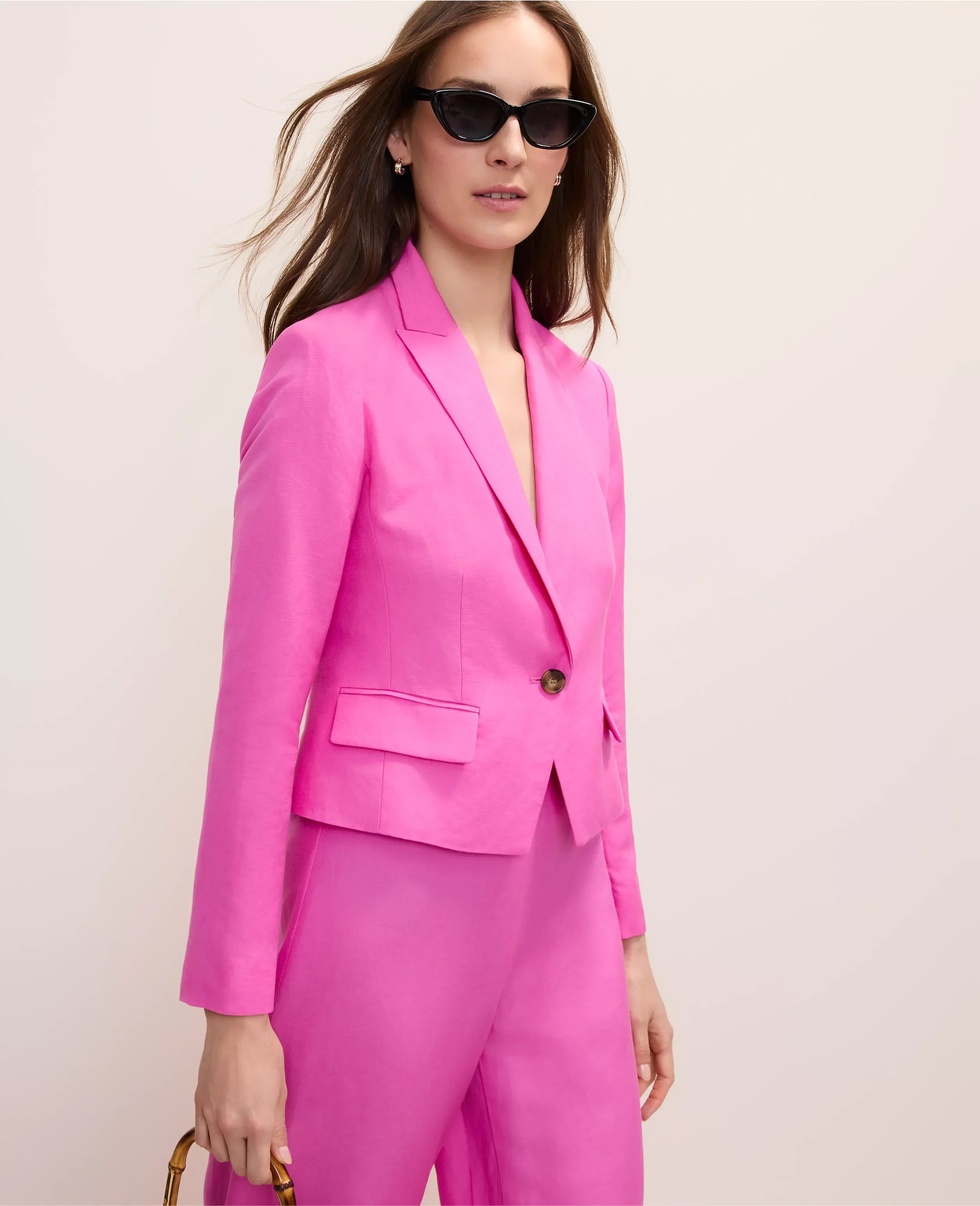 Vibrant Pink Blazer & Pants Set