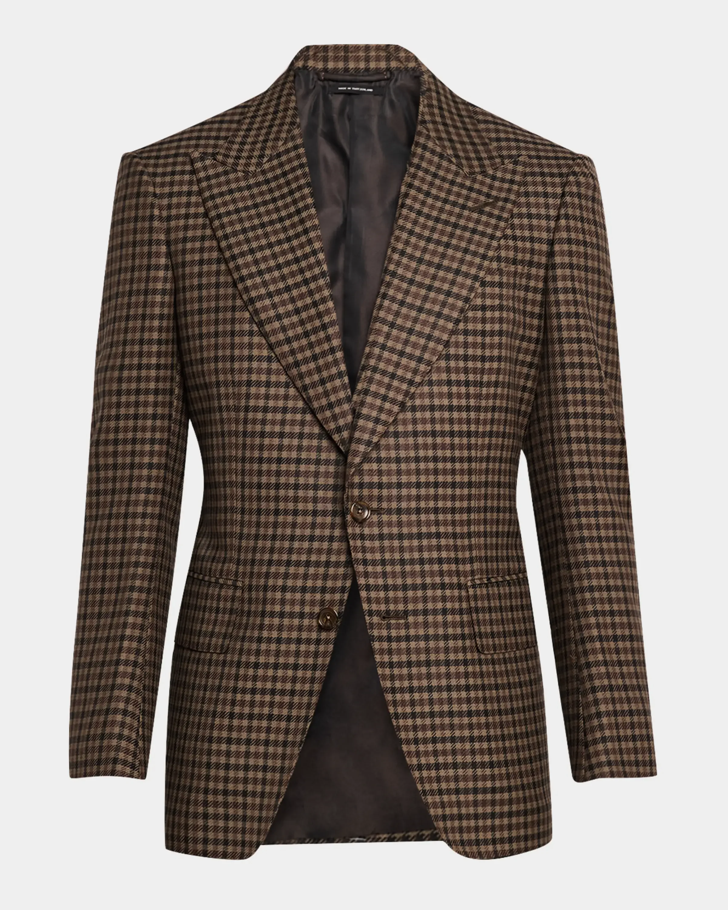 Men's Classic Checkered Wool Blazer