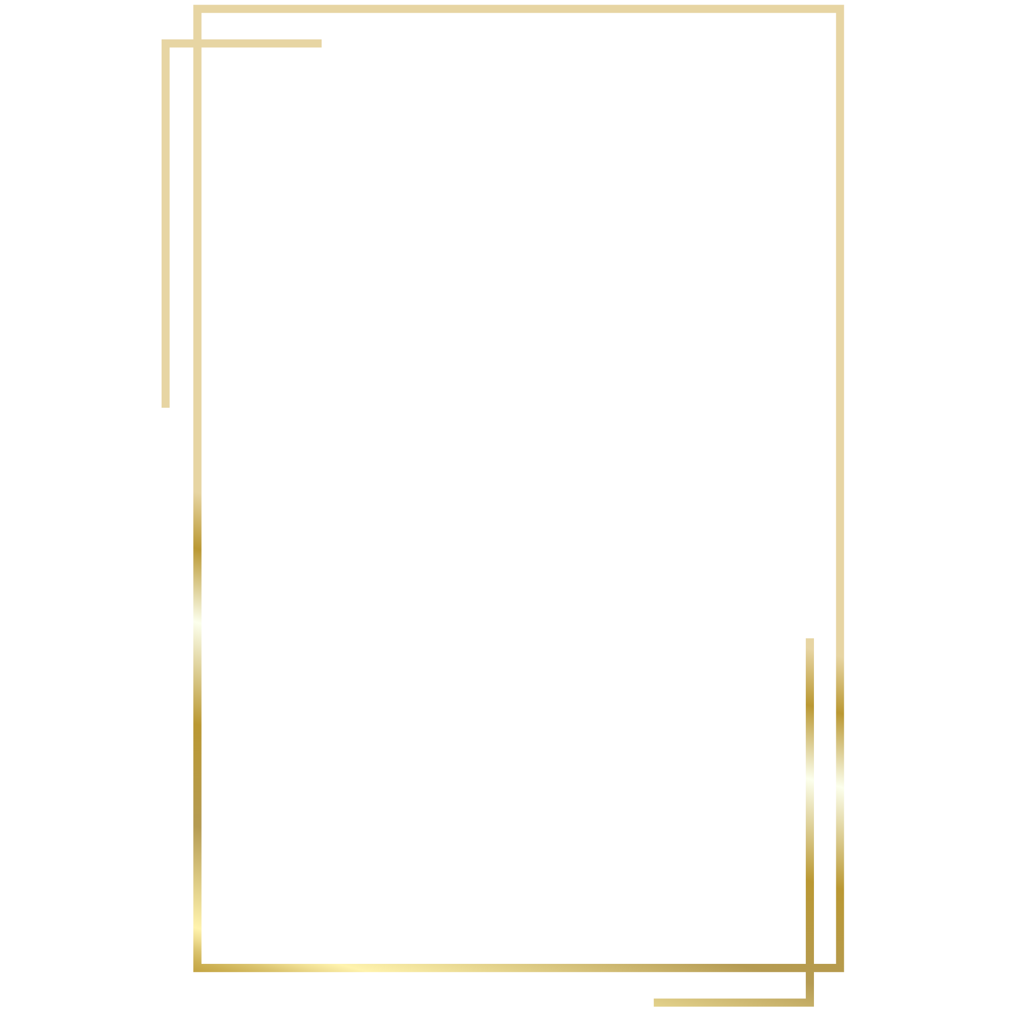 Geometric, gold, vertical frame.