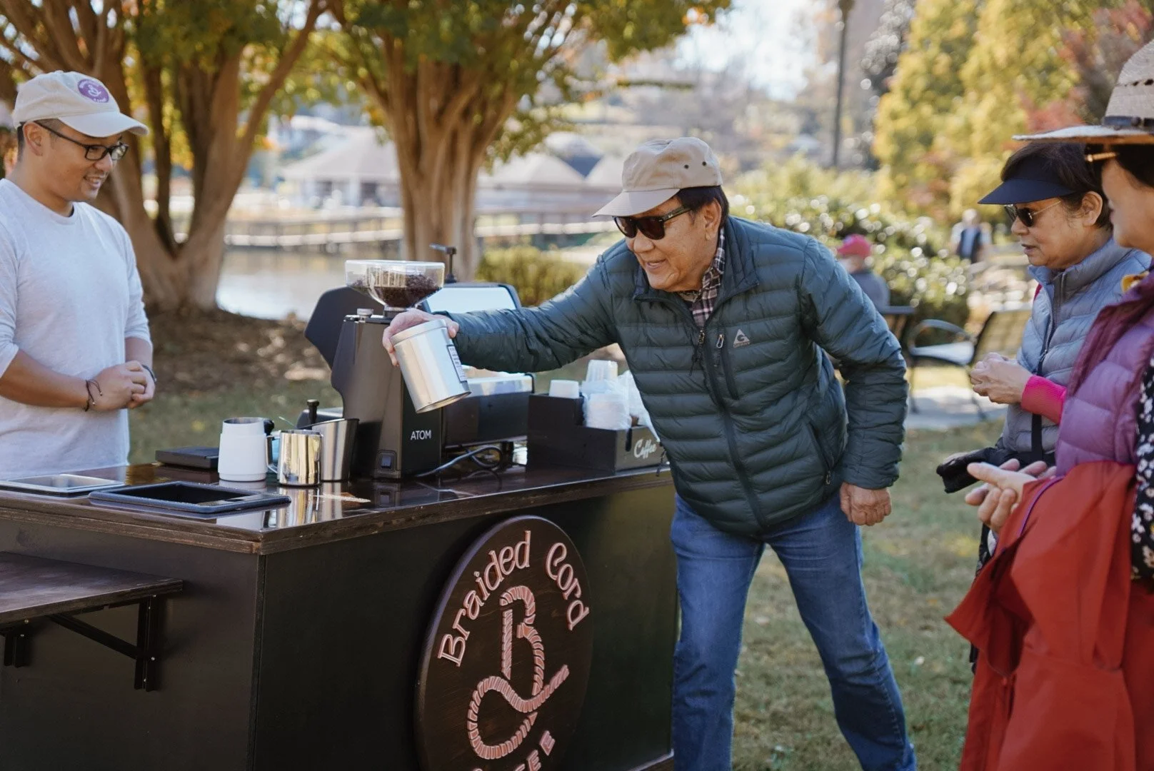Braided Cord Coffee serving coffee at outdoor event