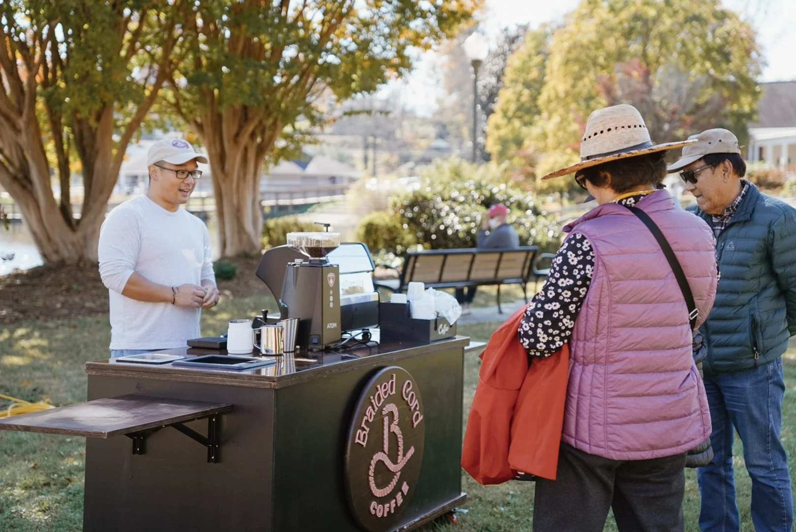Braided Cord Coffee serving coffee at an outdoor event