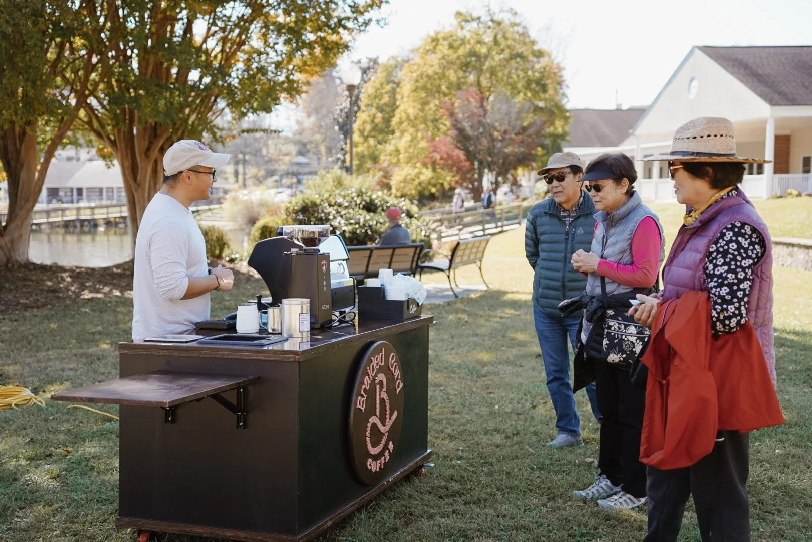 Braided Cord Coffee showing hospitality to guests