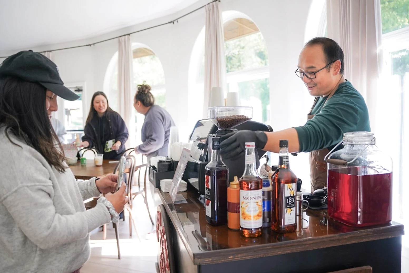 Braided Cord Coffee Cart at the Brief Collective retreat in Asheville, NC