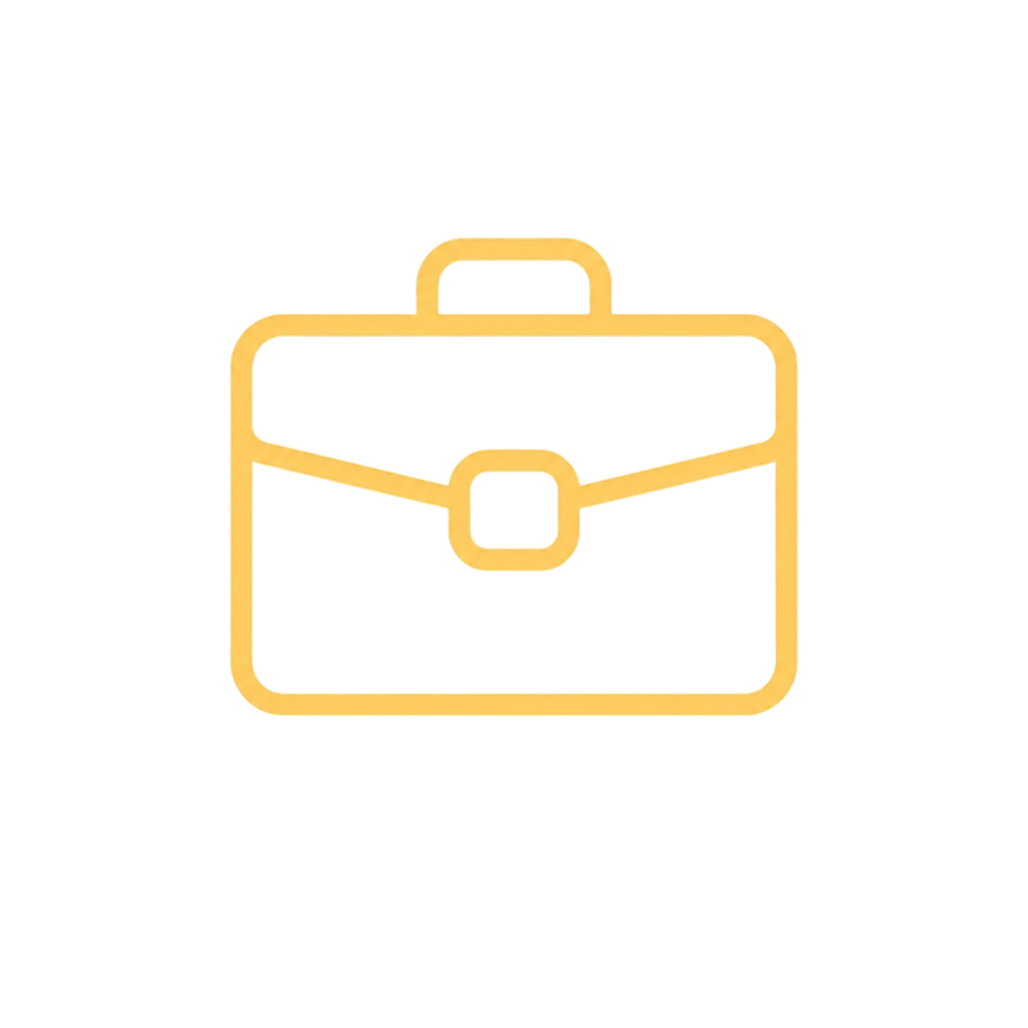 Illustration of a yellow and red suitcase with a handle.
