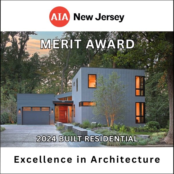 AIA New Jersey Merit Award for Hadro House, a custom modern residence in Haddonfield, New Jersey.