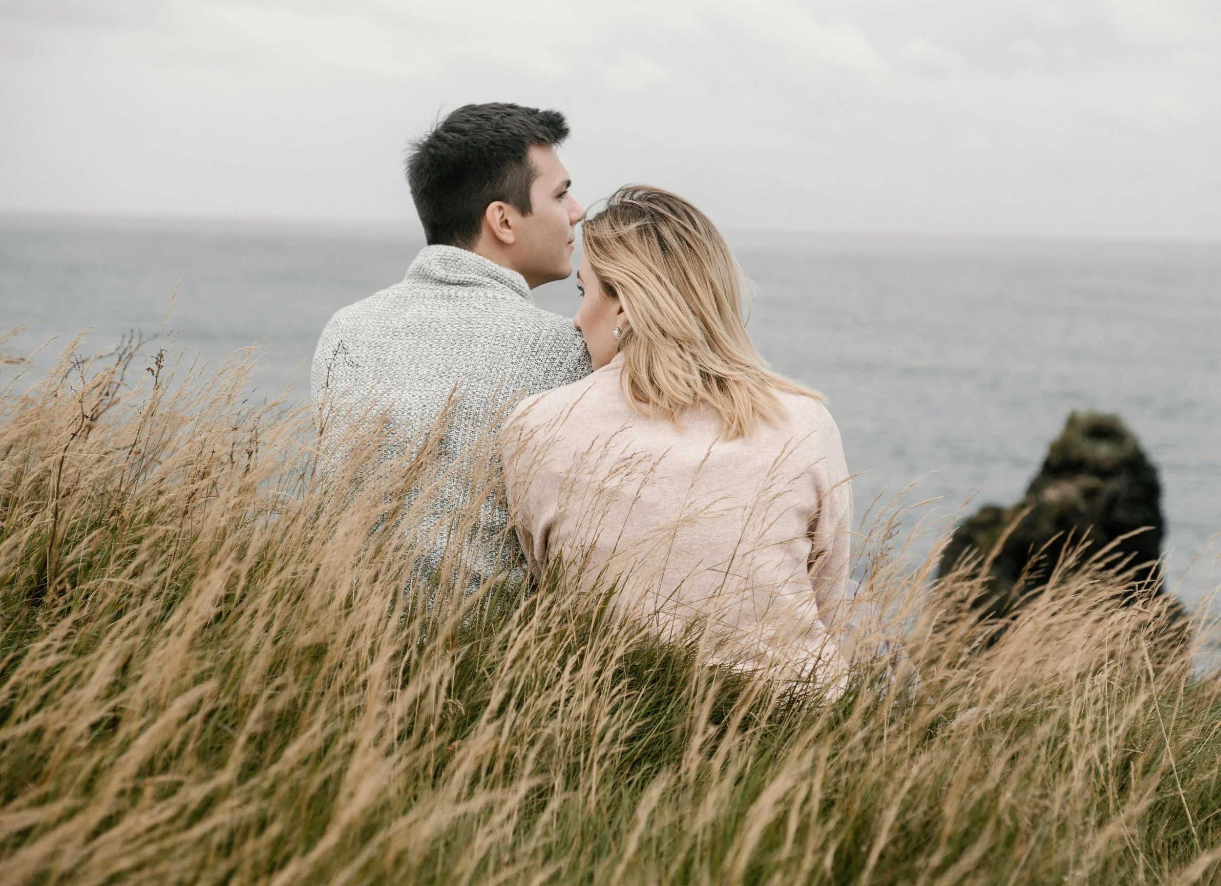 Couple reconnecting through relationship counseling and couples therapy.